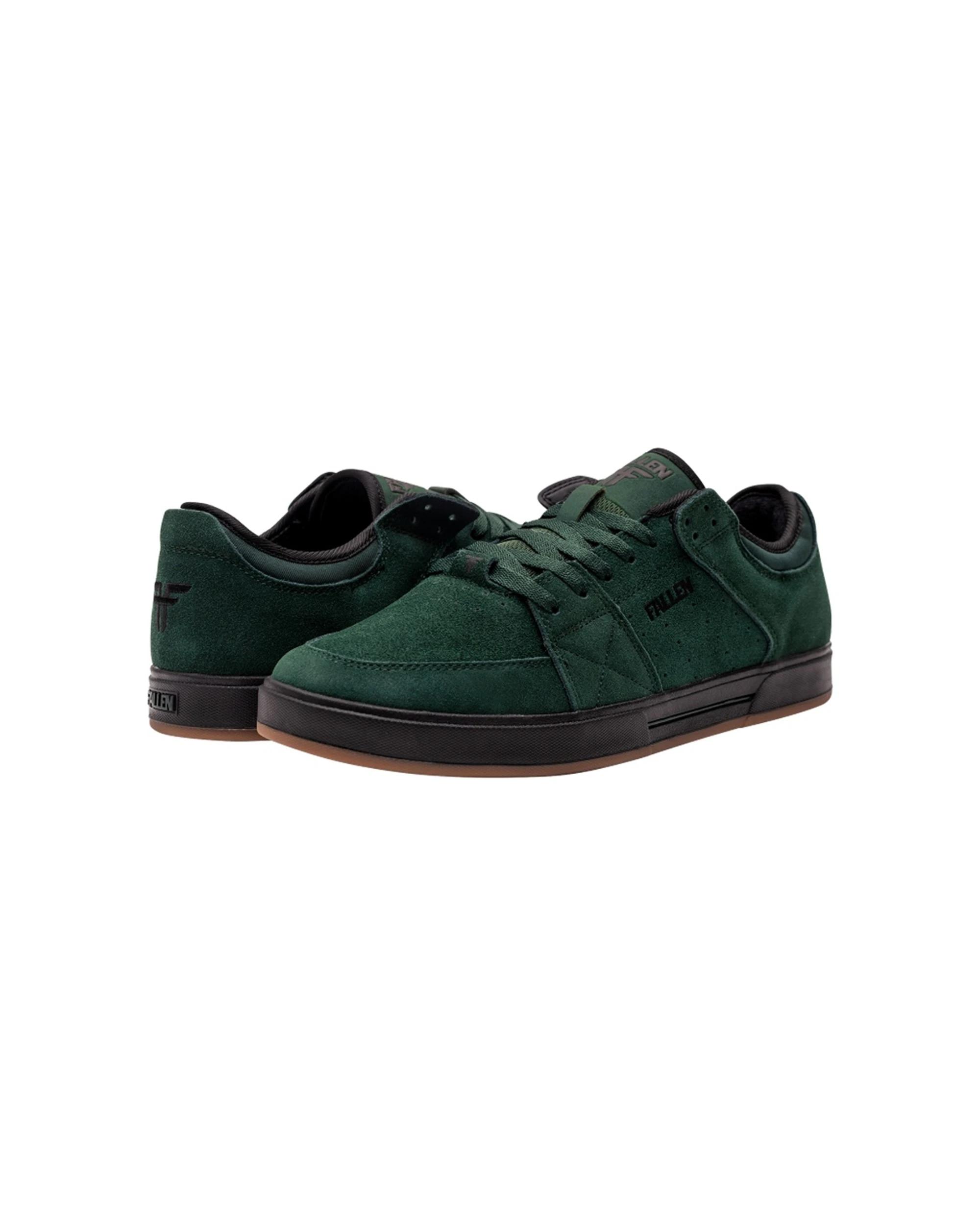 2 Fallen Footwear Trooper Skate Men's Shoe Cupsole Suede Sneakers FOREST GREEN/BLACK, 2 of 6