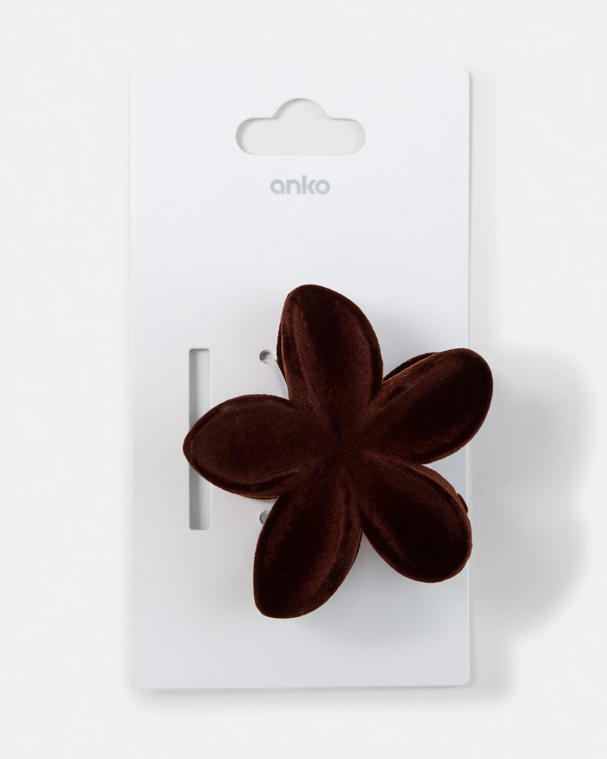 3 Brown Velvet Frangipani Claw Hair Clip, 3 of 3