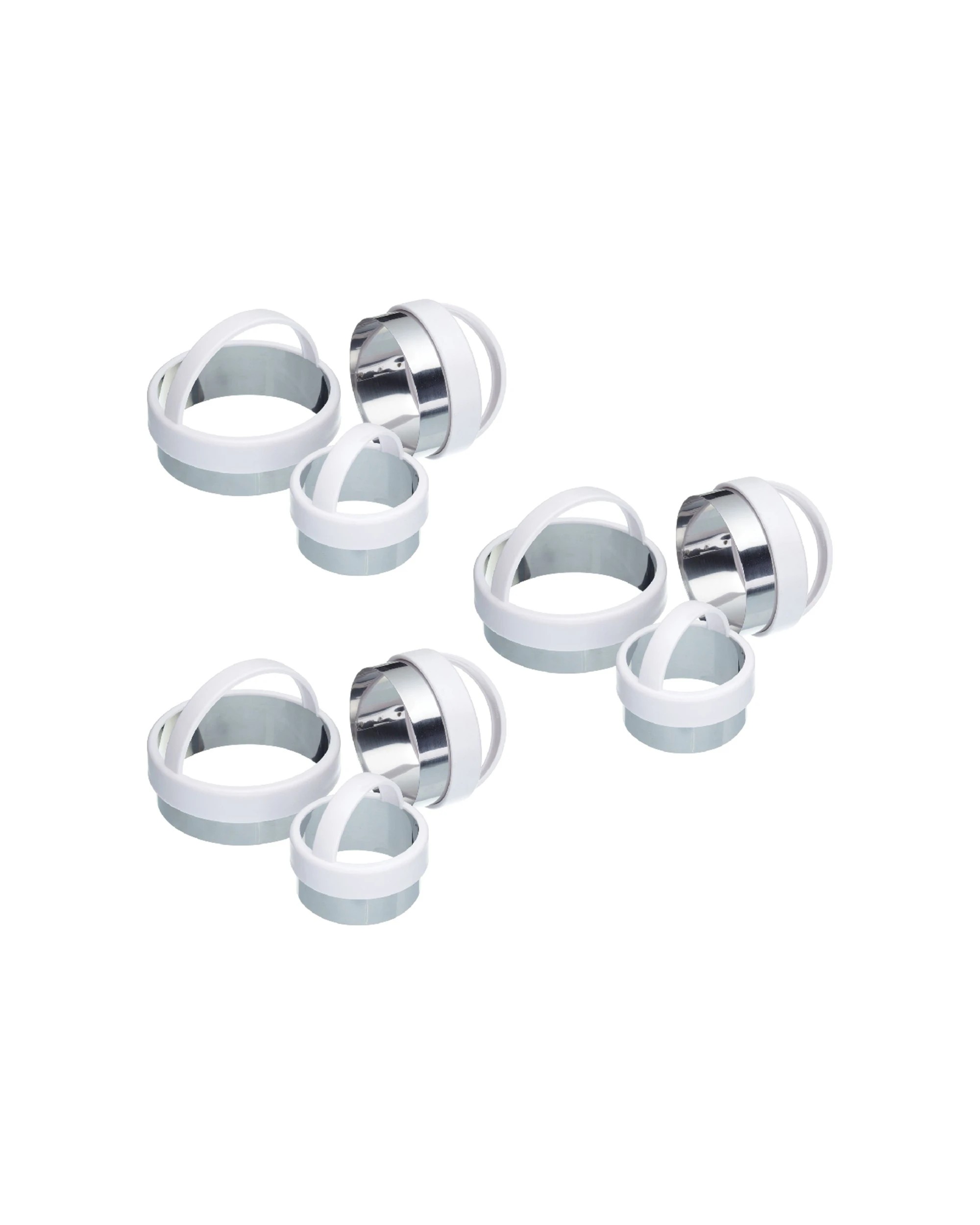 1 Mastercraft 3x 3pc Plastic Pastry Cutters Set - White, 1 of 1