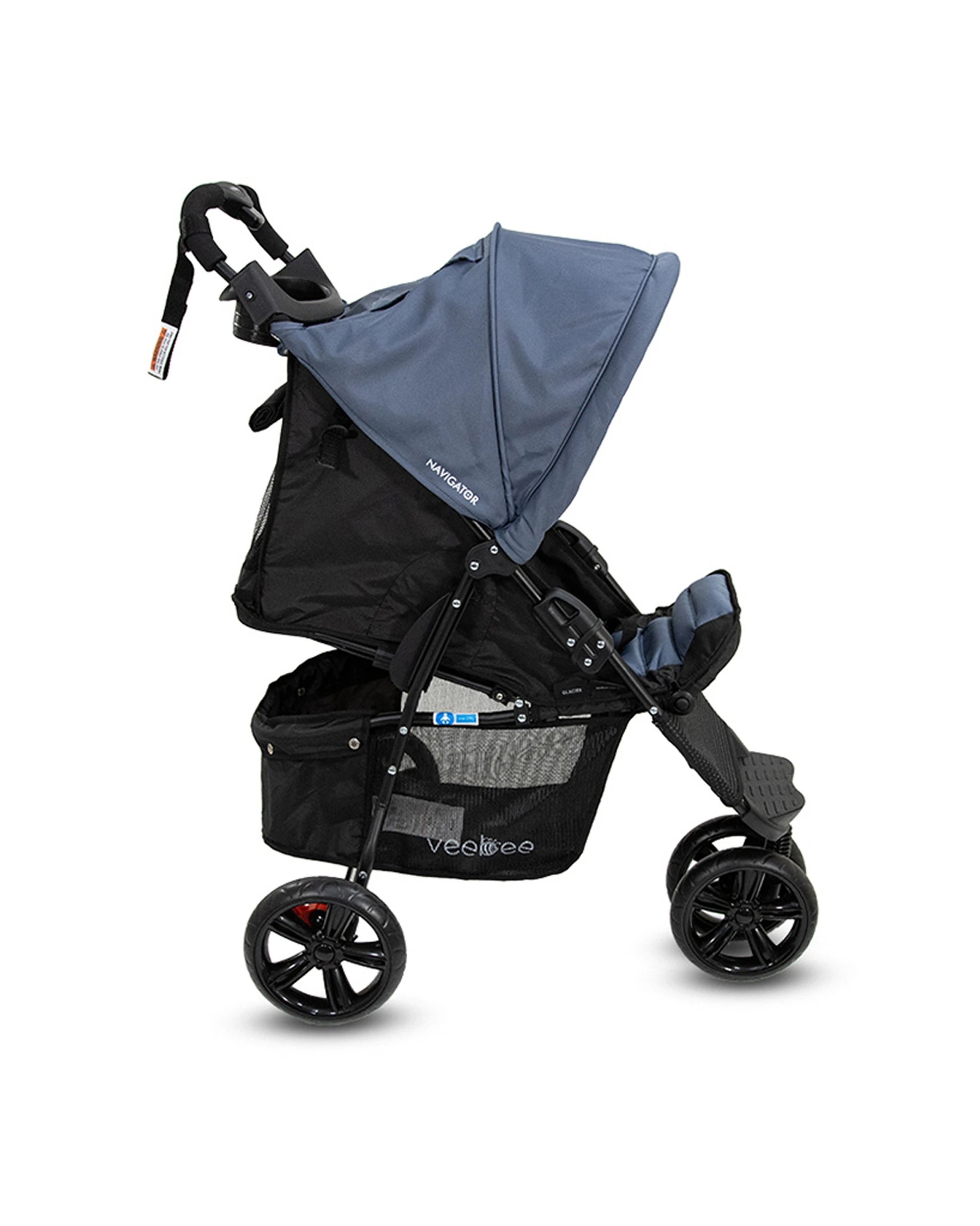 9 Vee Bee Navigator Stroller 100cm Folding Baby Pram Infant Toddler Glacier
 - Blue, 9 of 9