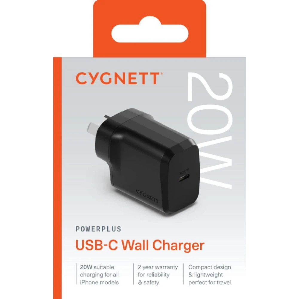 2 Cygnett PowerPlus 20W USB-C Wall Charger Black, 2 of 3