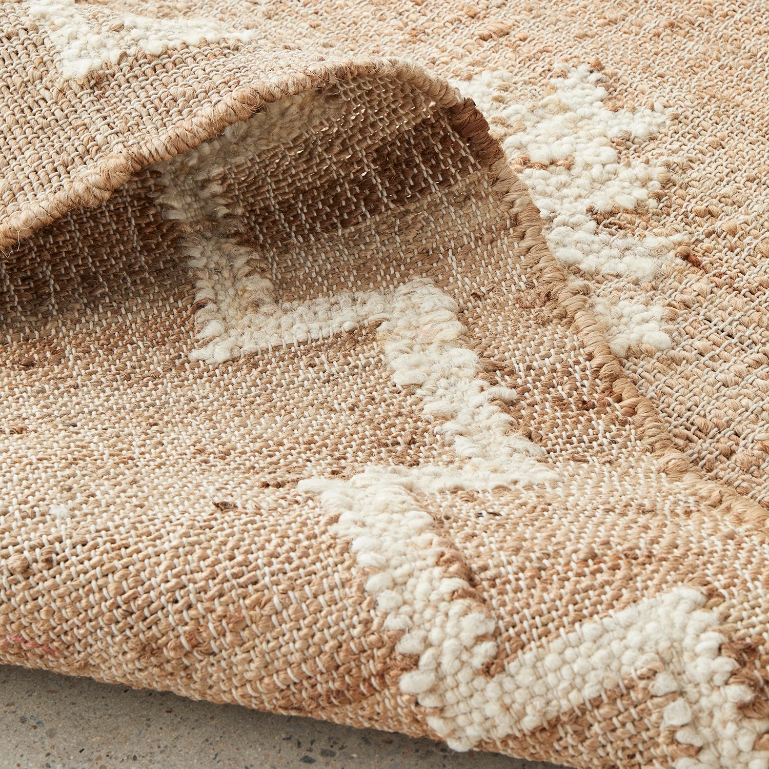 8 Common Ground Rugs Kalahari Carla 225x155cm - Medium Hand Woven Wool & Jute Floor Rug - Beige, 8 of 8