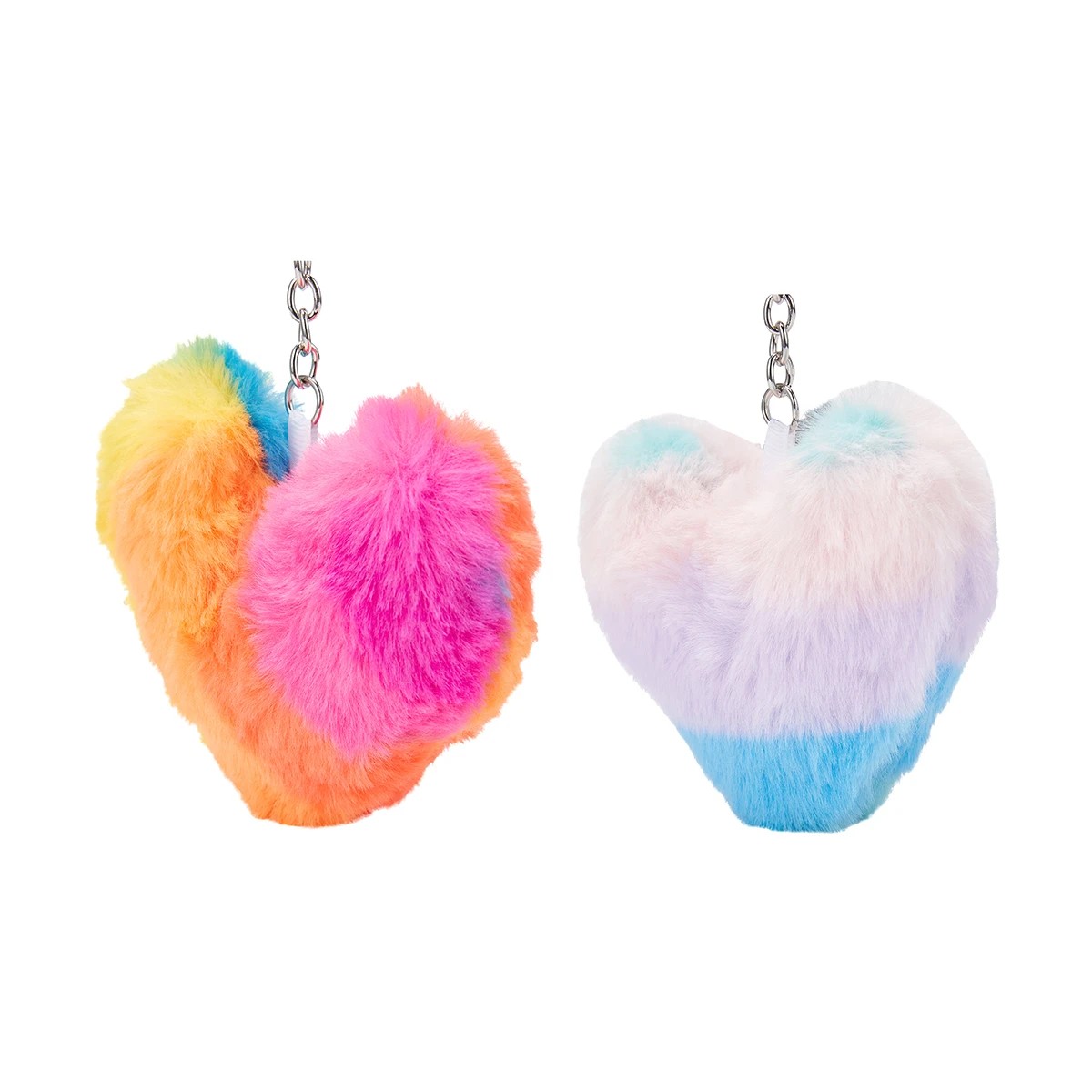 5 Fluffy Heart Keyring - Assorted, 5 of 6