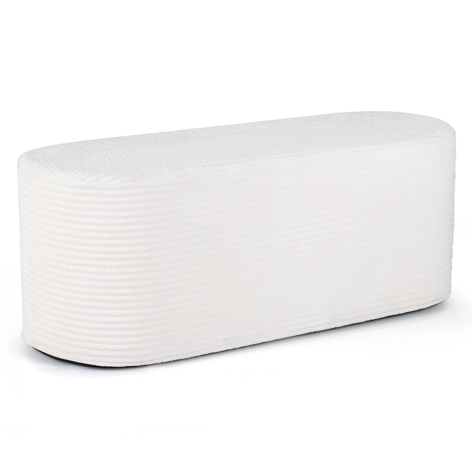 1 Costway Upholstered Ottoman Bench 120cm Modern Ottoman Foot Stool End of Bed Stool Entryway Footrest, 1 of 4