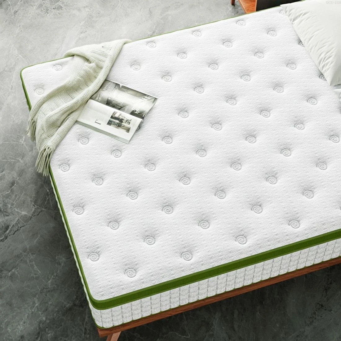 6 BedStory Queen Mattress 30cm Medium Firm Hybrid Mattress for Pressure Relief Motion Isolation - White, 6 of 6