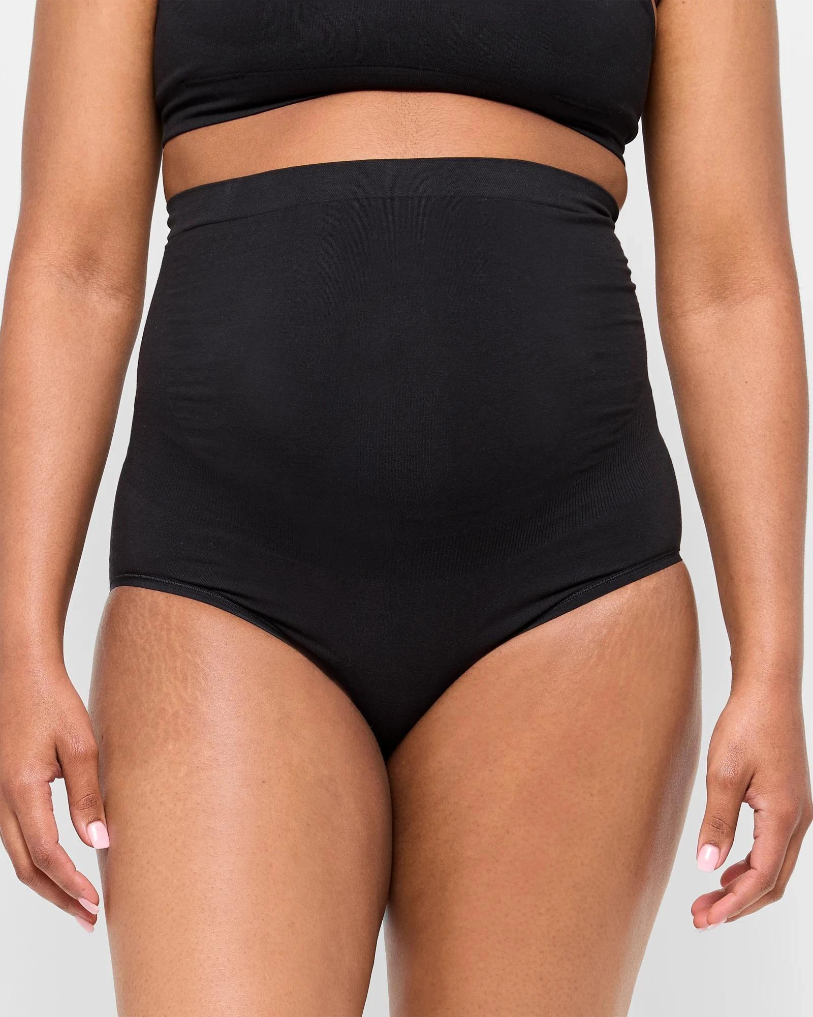 1 Target Maternity Cotton Rich Seamfree Over Belly Briefs BLACK, 1 of 3