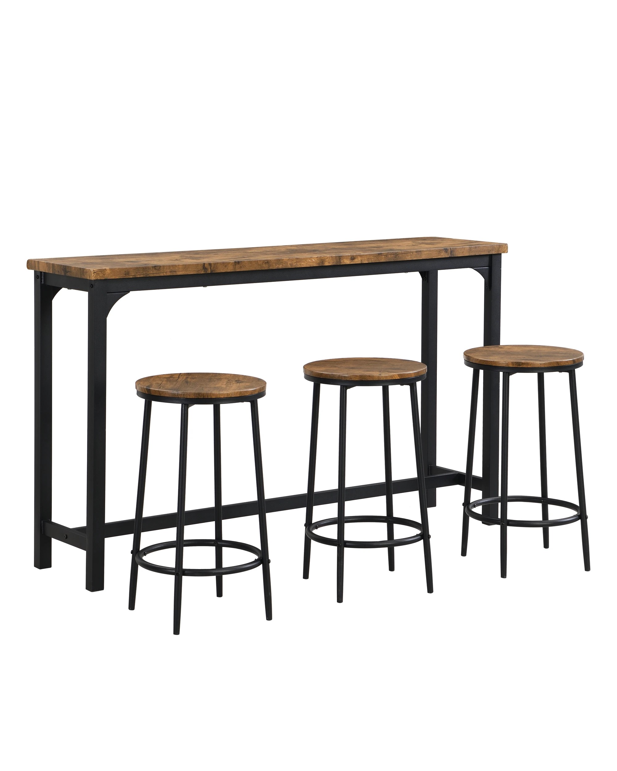 5 IHOMDE 4-Piece Console Table with 3 Stools, 5 of 10