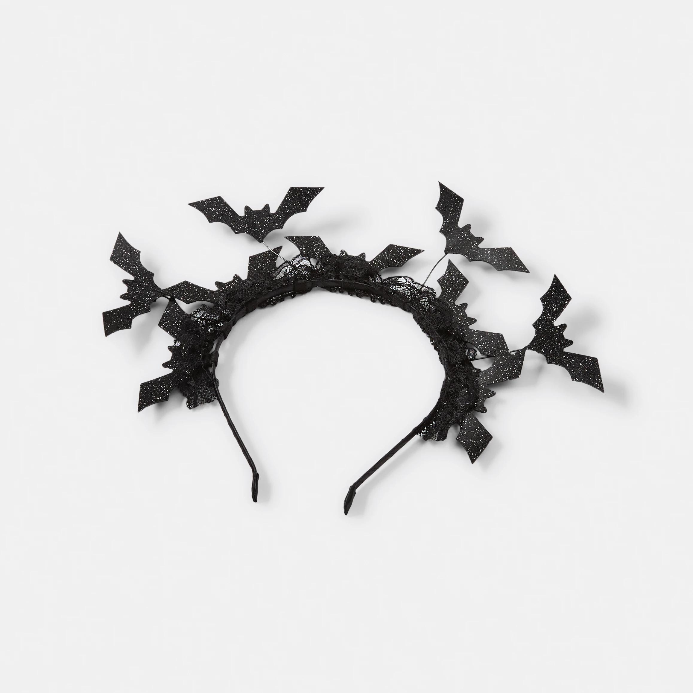2 Halloween Bats Headband - Black Black, 2 of 4