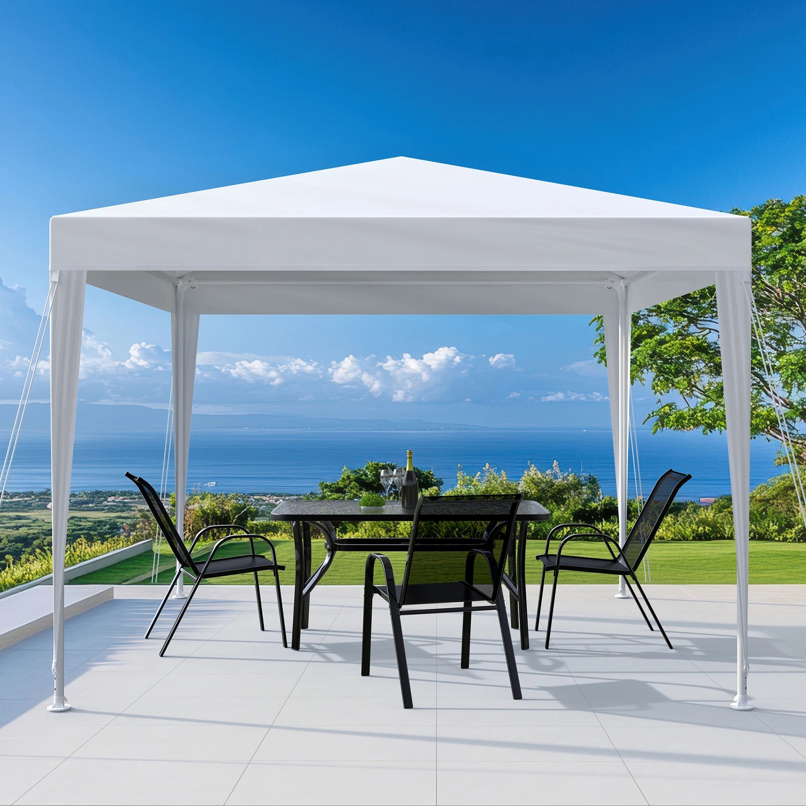 3 Alfordson Gazebo 3x3m Outdoor Wedding Party Tent Portable - White, 3 of 7