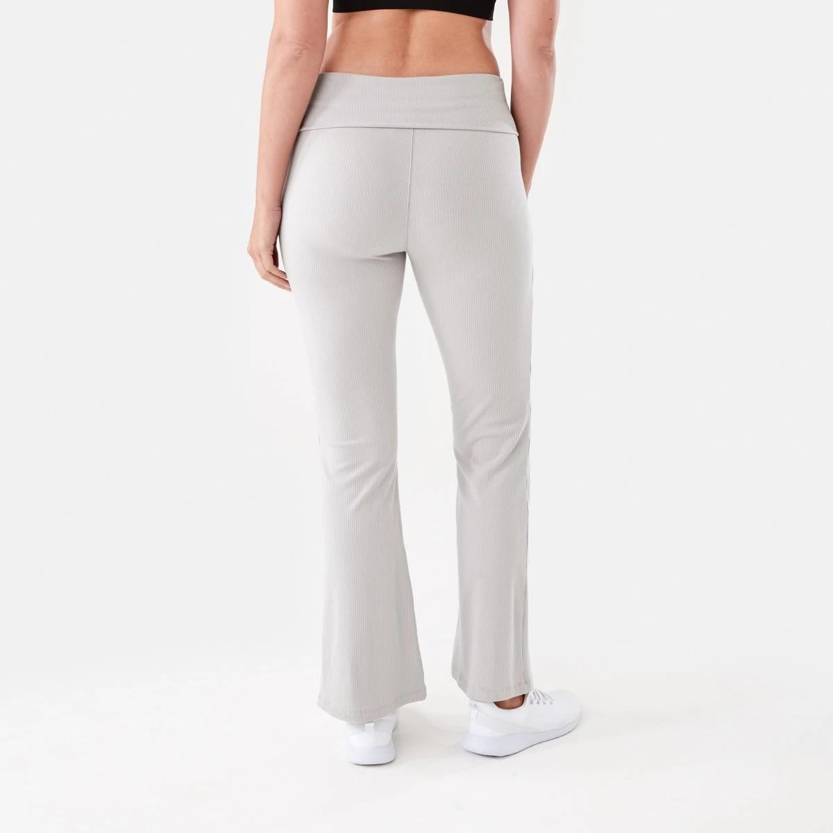 3 Active Womens Folded Waist Flare Pants HARMONY GREY, 3 of 4