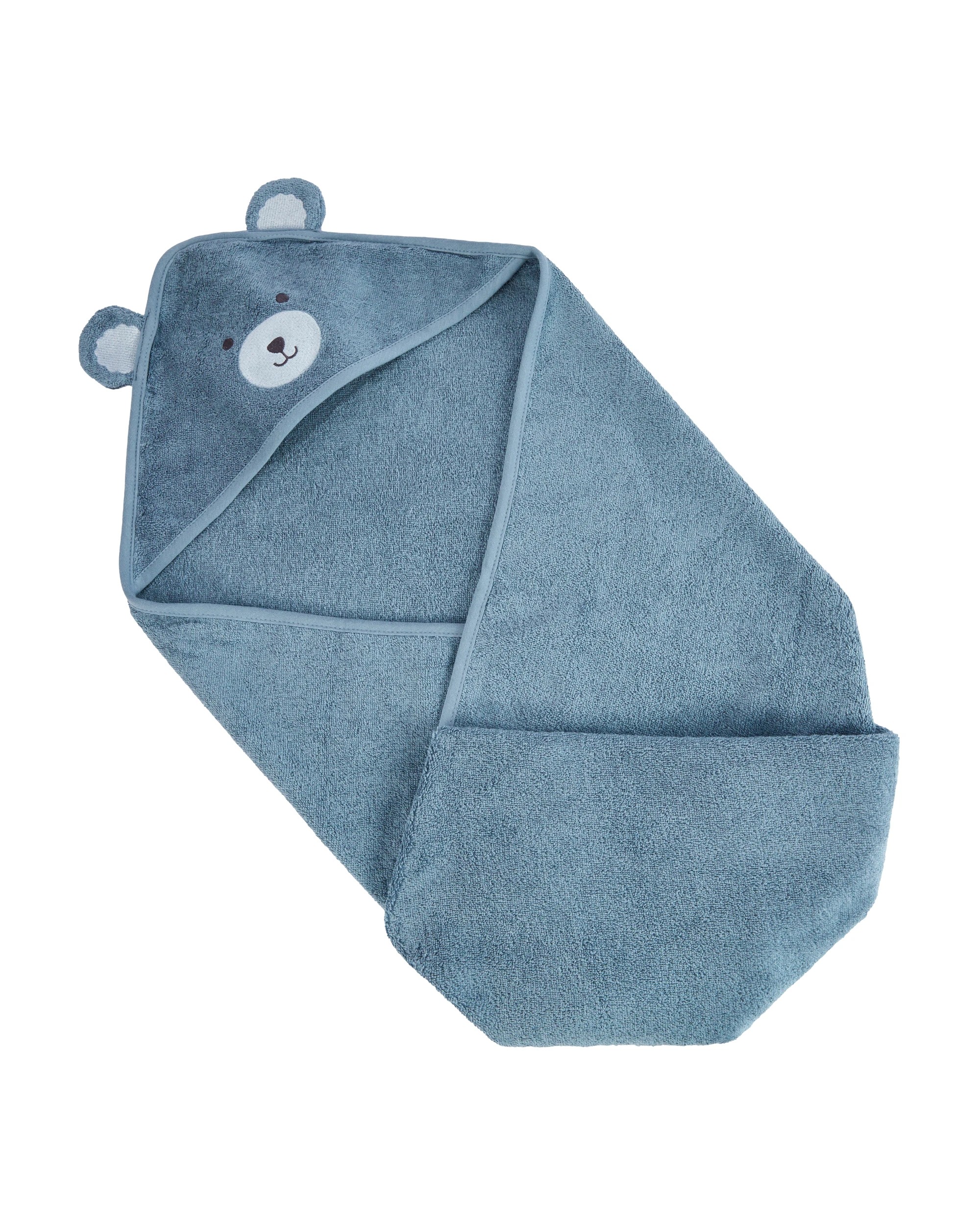 1 Cotton Hooded Towel - Bear, 1 of 5