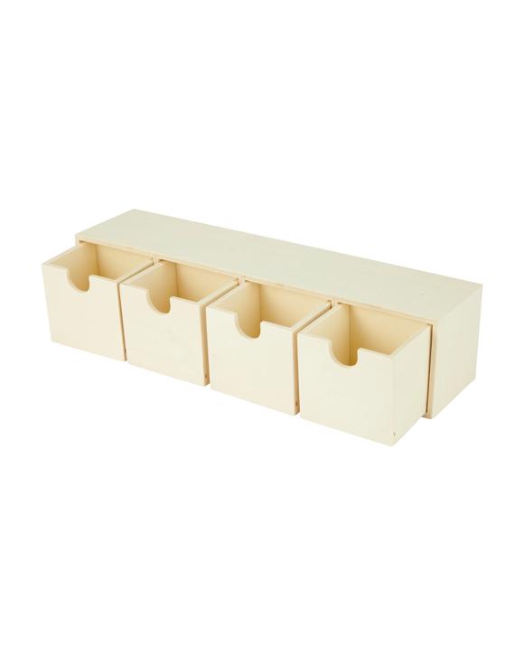 Wood 4 Drawer