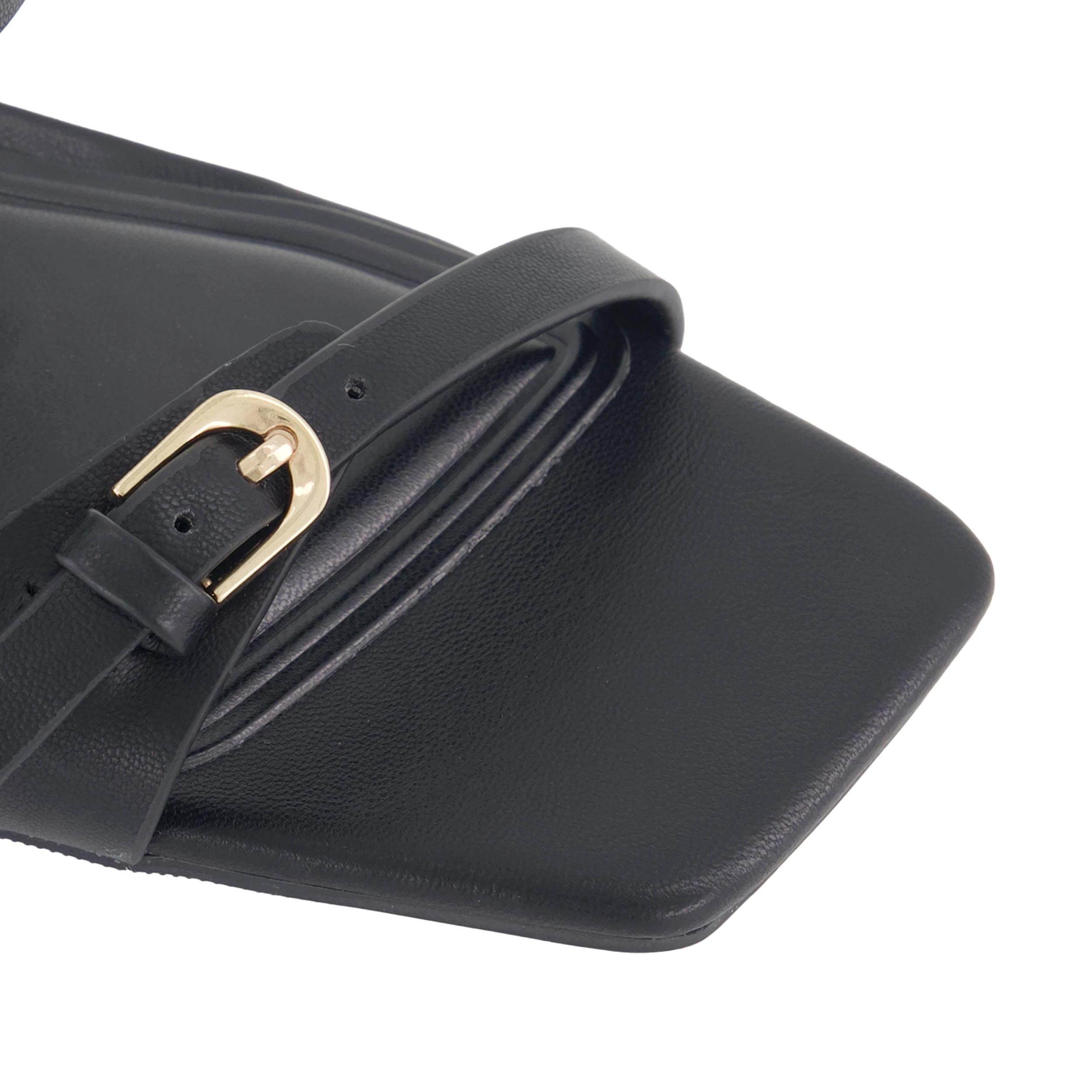 5 Two Strap Buckle Mules Black, 5 of 5