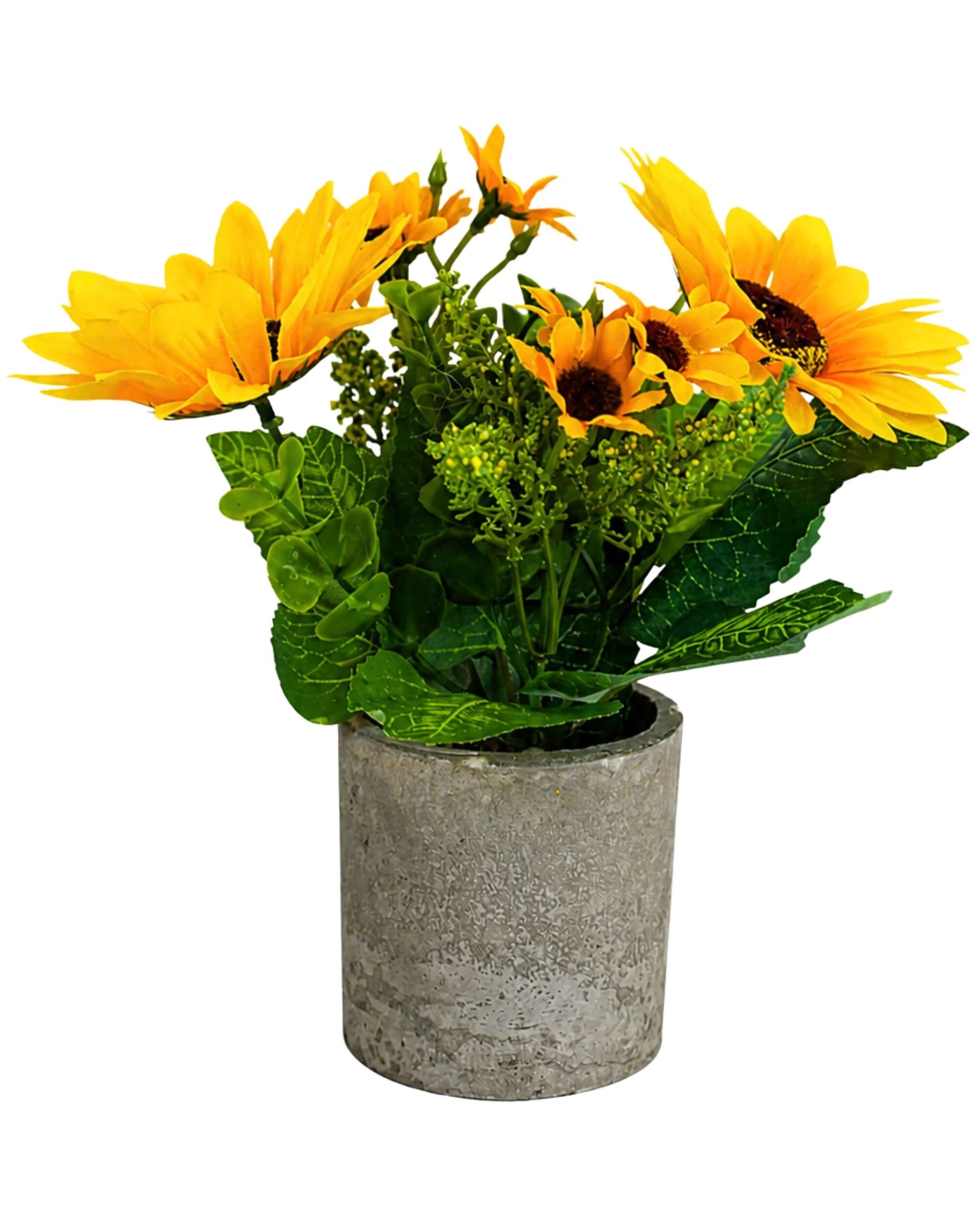 1 Party Maker Artificial Sunflower Potted Plant - Yellow, 1 of 3