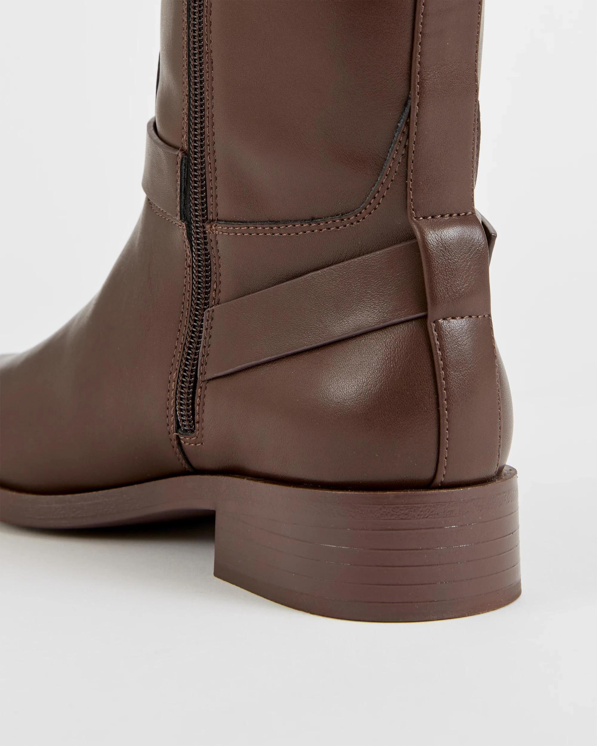 2 Target Woman Riding Long Slant Edge Boots - Larissa CHOCOLATE, 2 of 2