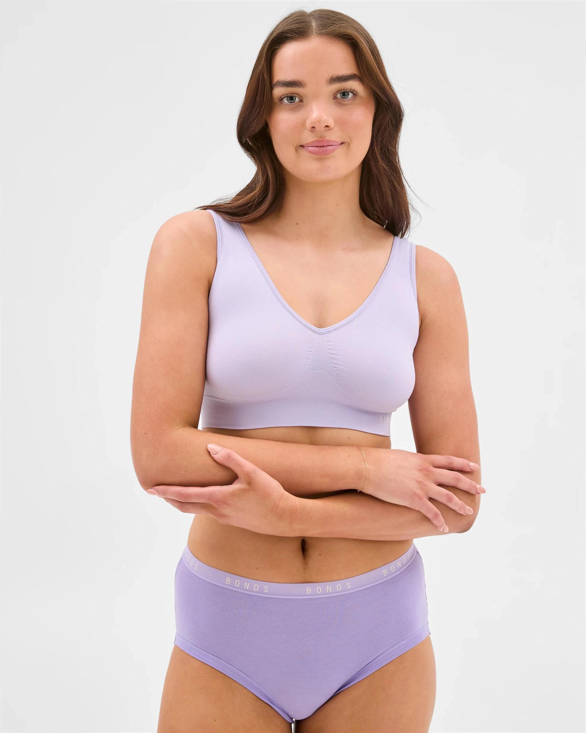 2 Bonds Seamless Comfy Crop Top LILAC ICE, 2 of 9