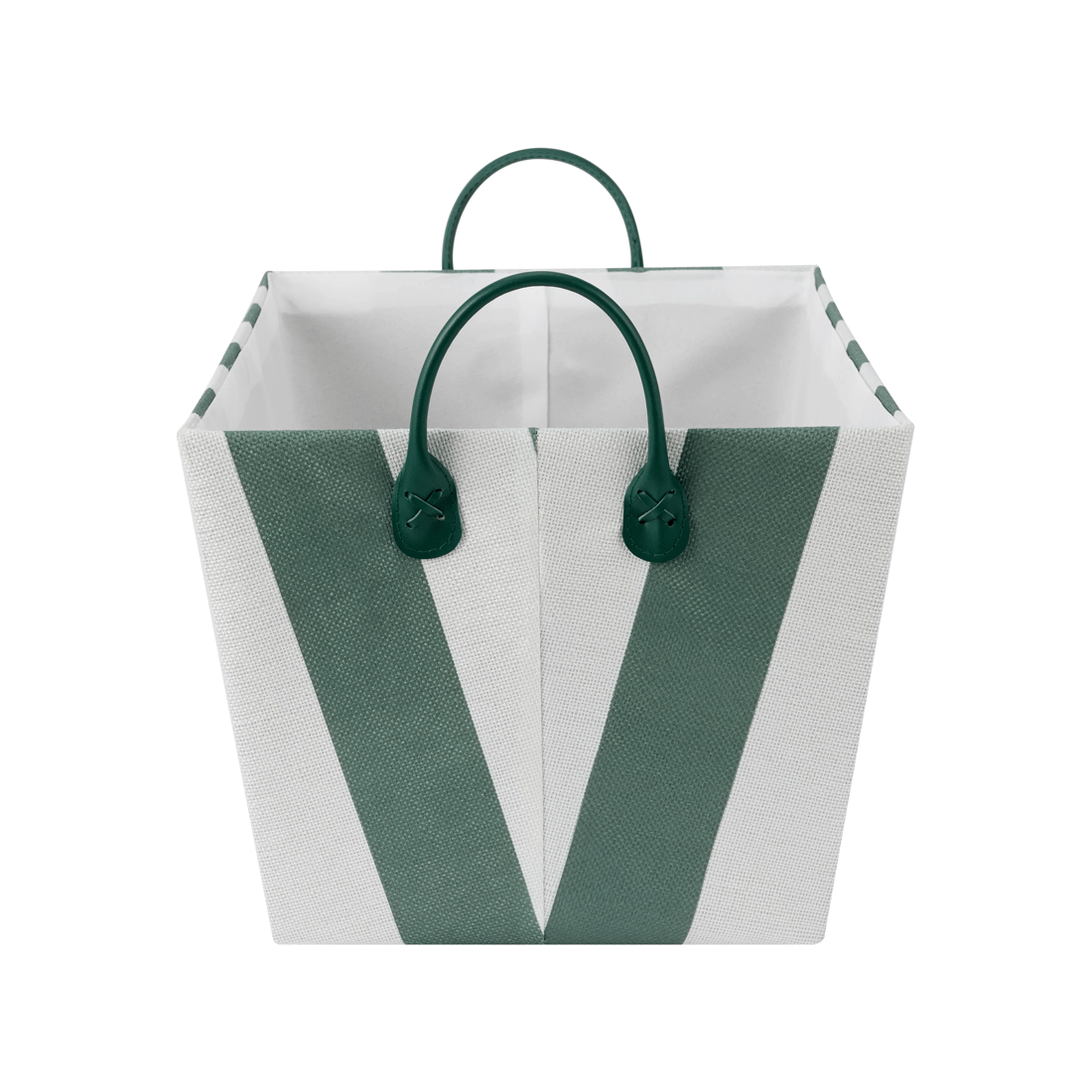 2 Tapered Basket - Green Stripe, 2 of 5