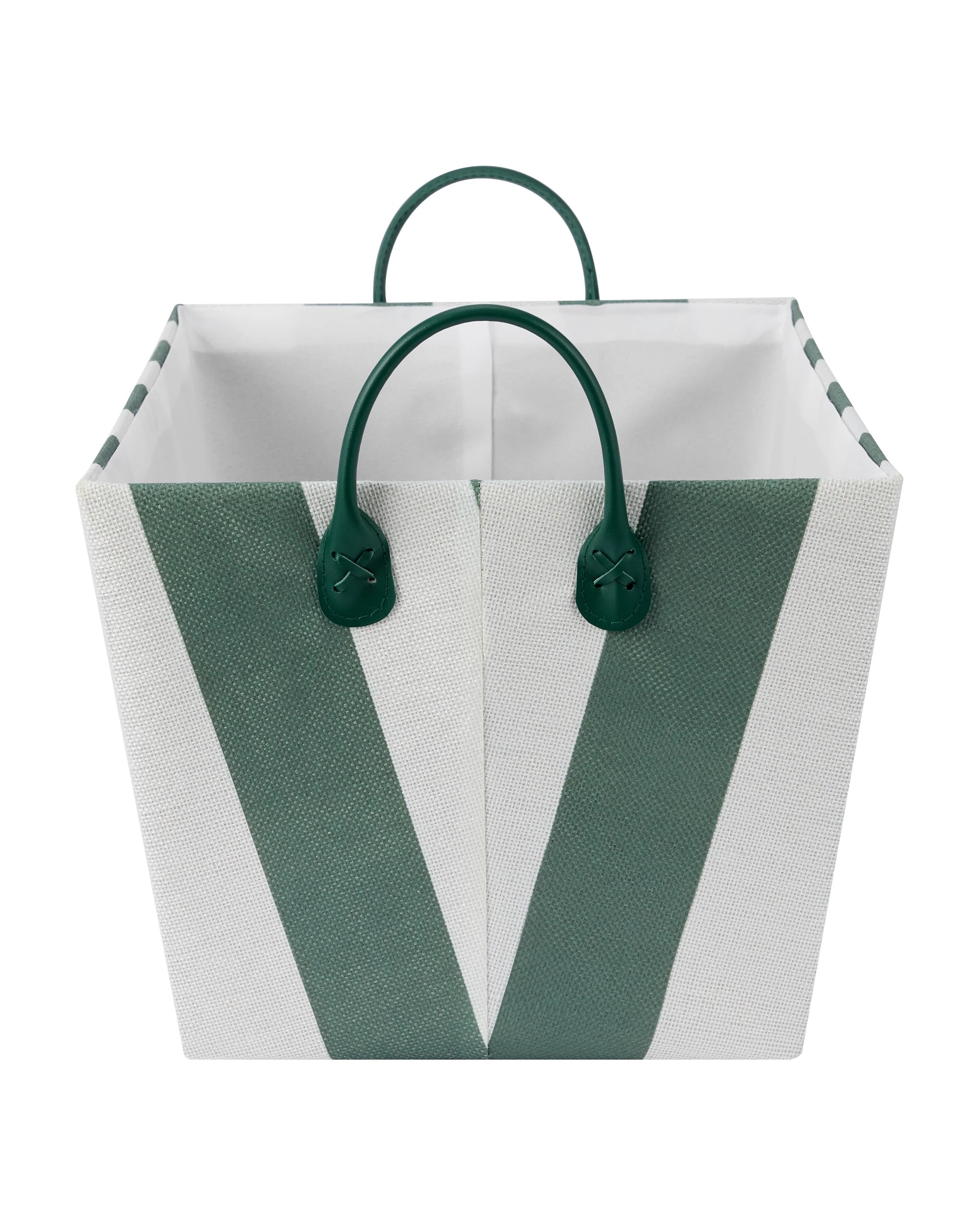 2 Tapered Basket - Green Stripe, 2 of 5
