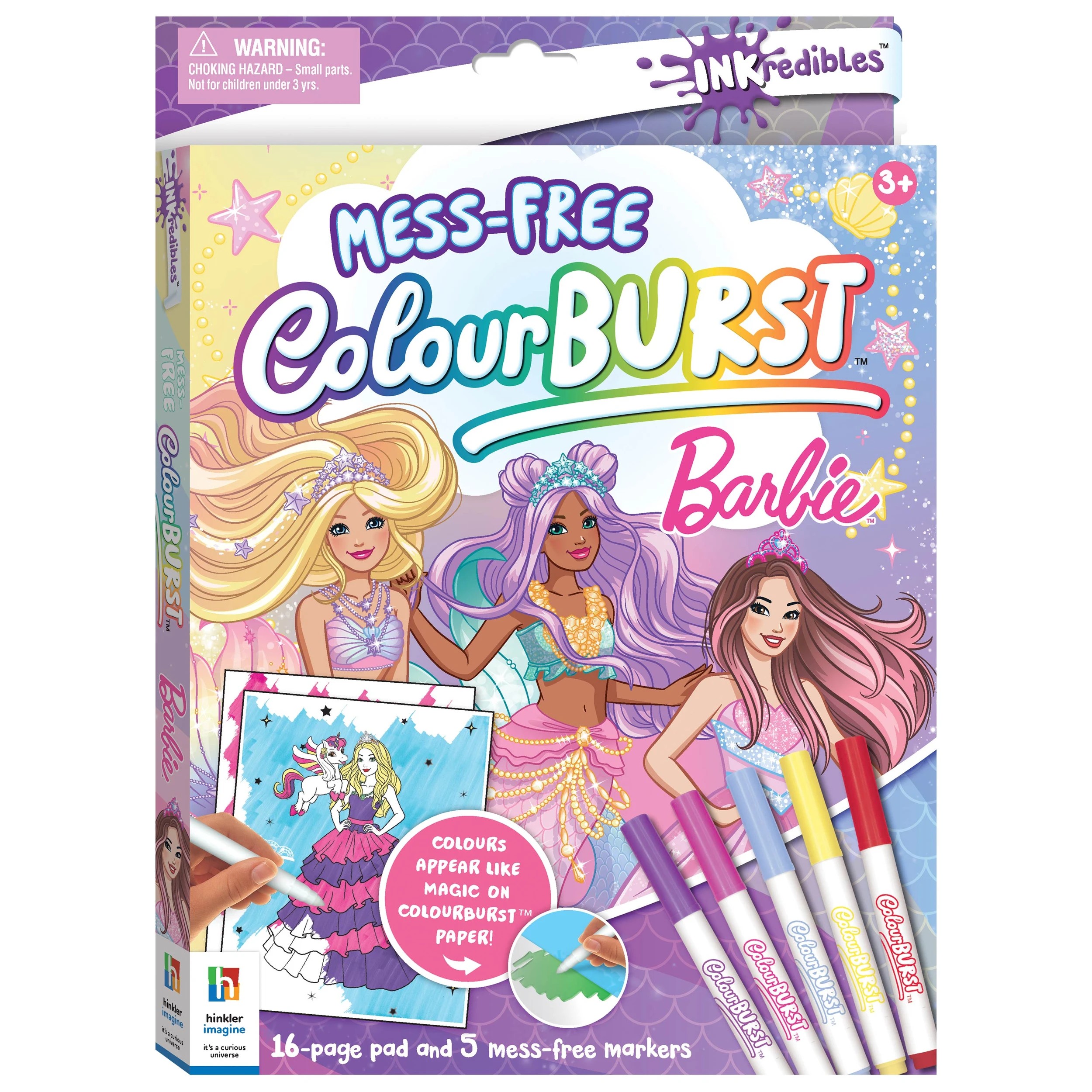 1 INKredibles Mess-Free ColourBurst Barbie Activity Kit - Book, 1 of 6