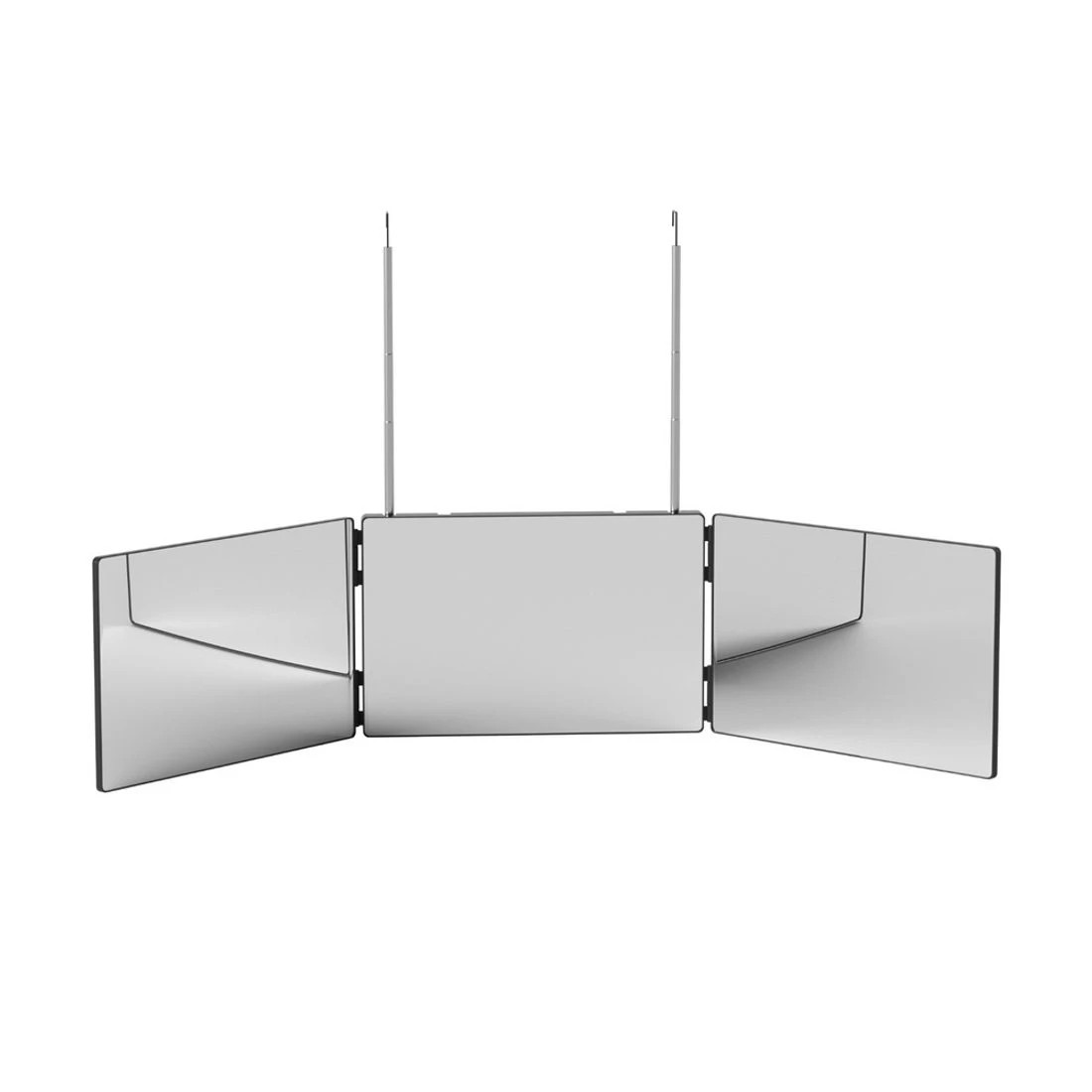 3 Embellir Trifold Mirror Makeup Portable with Height Adjustable 3 Way Telescoping Hook Hair Cutting Styling - Black, 3 of 6