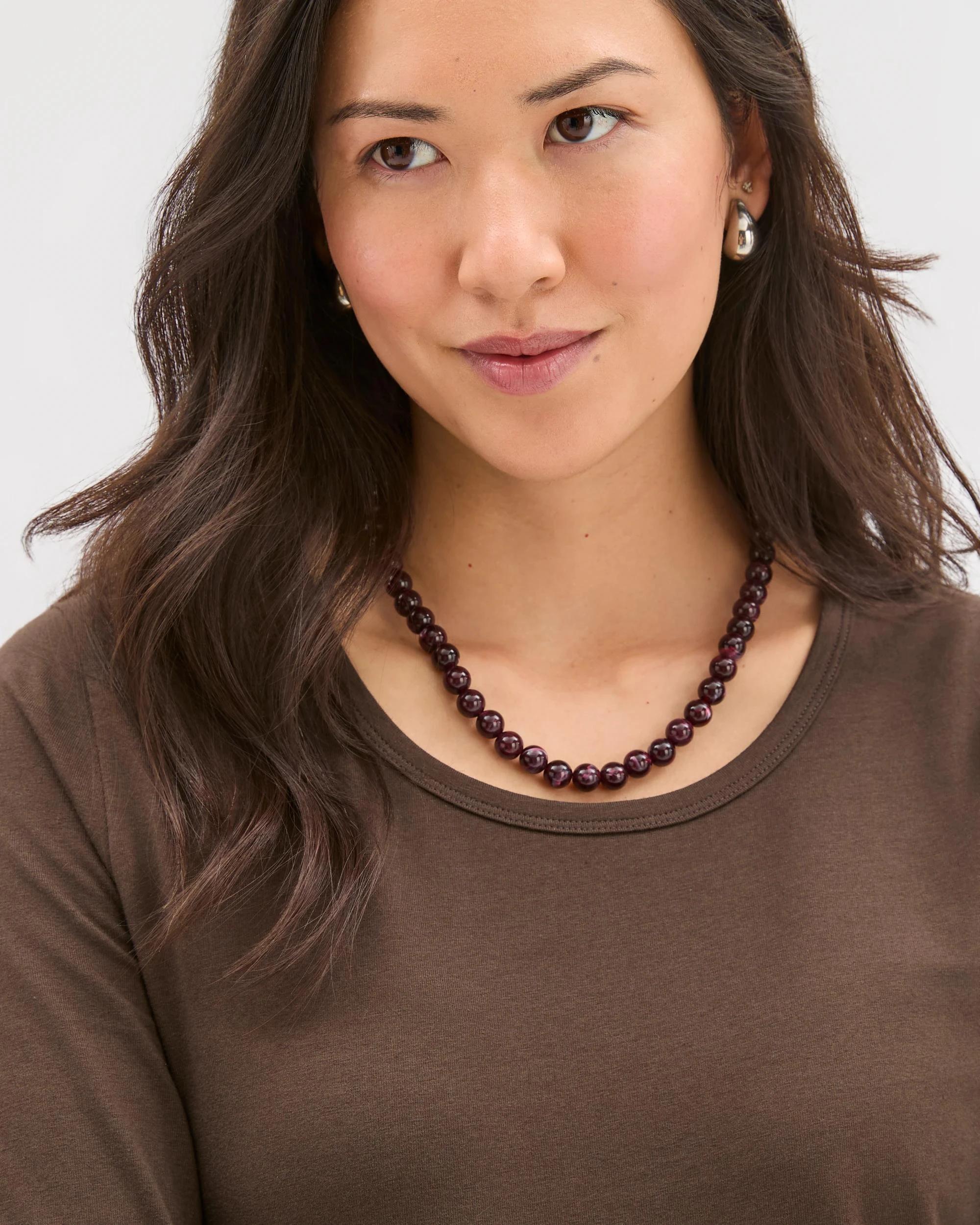 6 Target Woman Australian Cotton Long Sleeve Stretch Crew T-Shirt COFFEE BEAN, 6 of 7