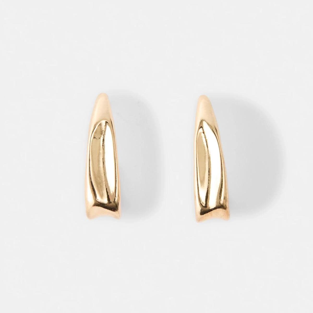 1 Molten Angular Hoop Earrings - Gold Tone Gold, 1 of 5