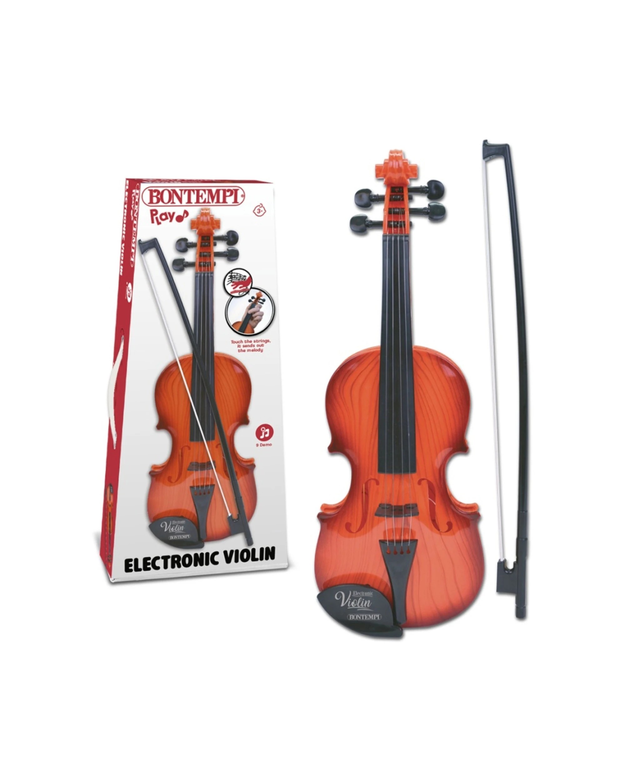 2 Bontempi Electronic Violin 9 Prerecorded Melodies Any Key Play Function 400mm - Multi, 2 of 3