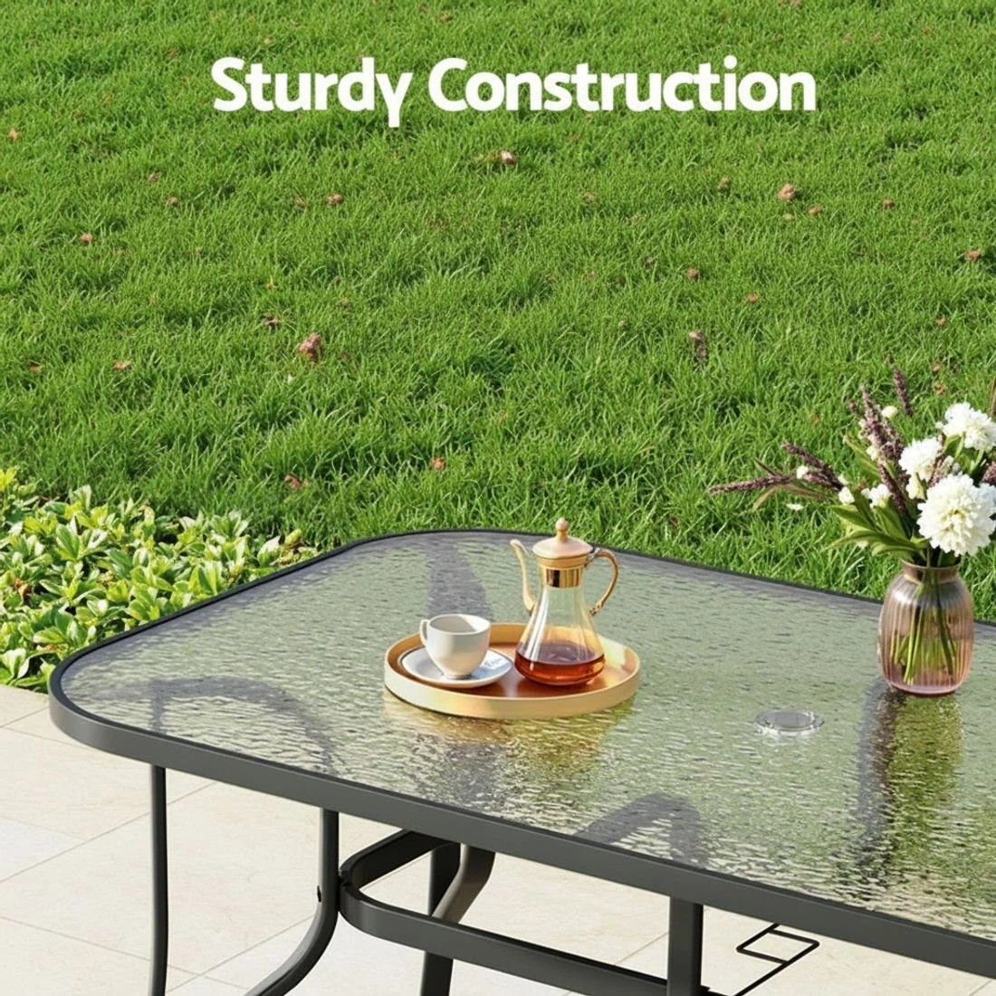 6 Gardeon 5PC Outdoor Dining Set Table and Chairs - Grey, 6 of 7