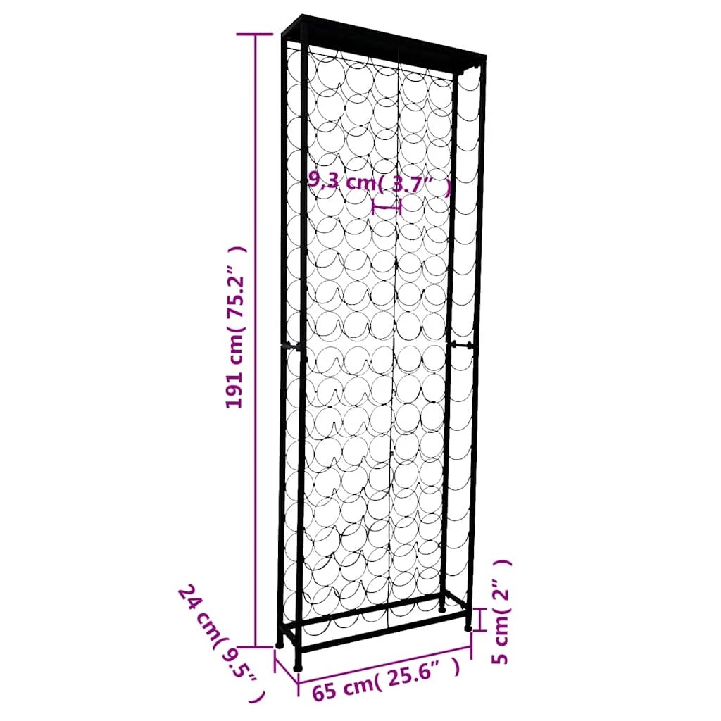 5 Vidaxl Wine Rack Bottle Holder - Black, 5 of 7
