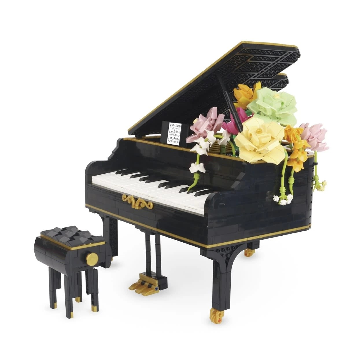 2 1314 Piece Mini Blocks Appliances Series: Piano with Flowers, 2 of 4