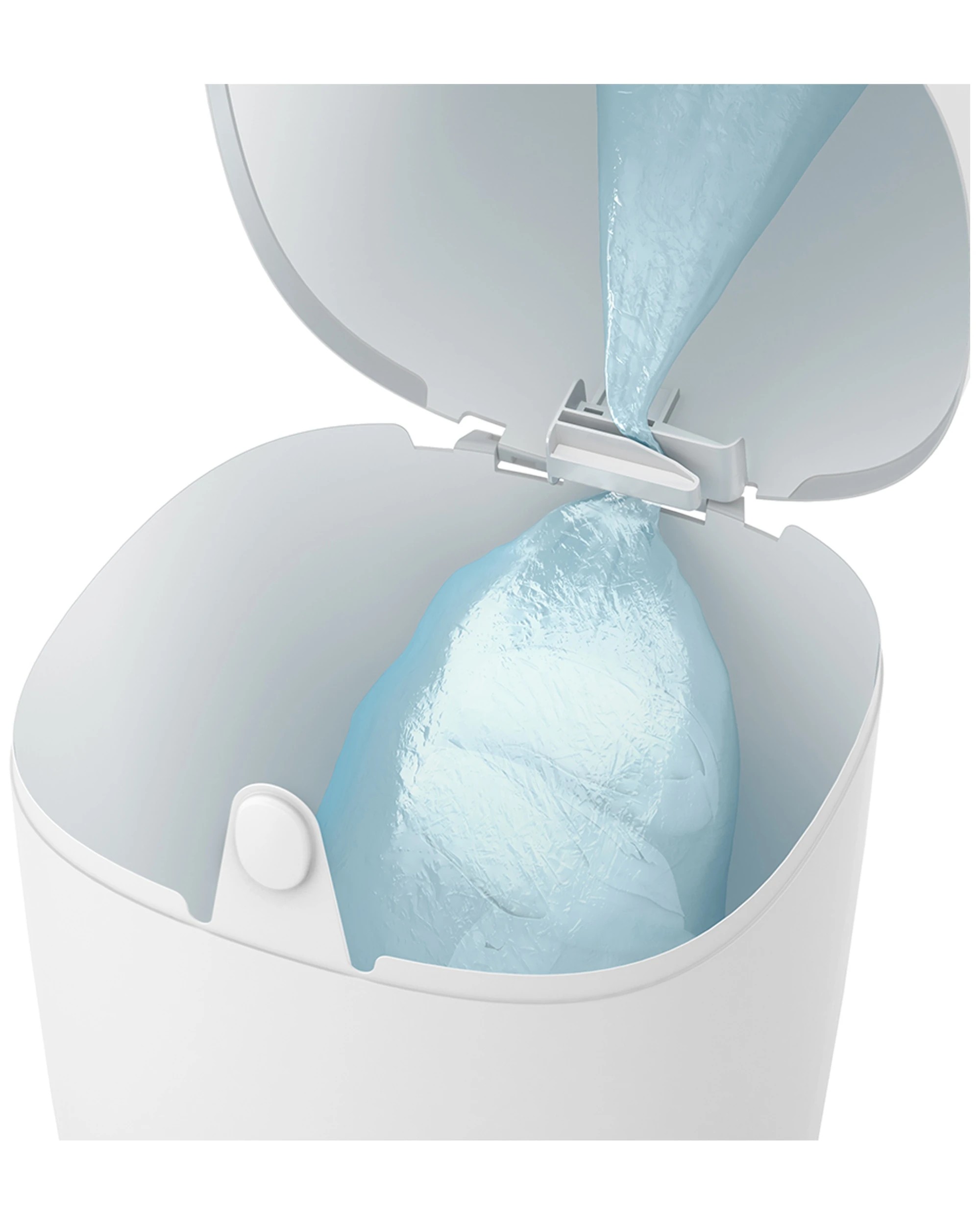 6 Angelcare Odour Seal Nappy Disposal System With 1 Refill Cassette Starter Kit
 - White, 6 of 9