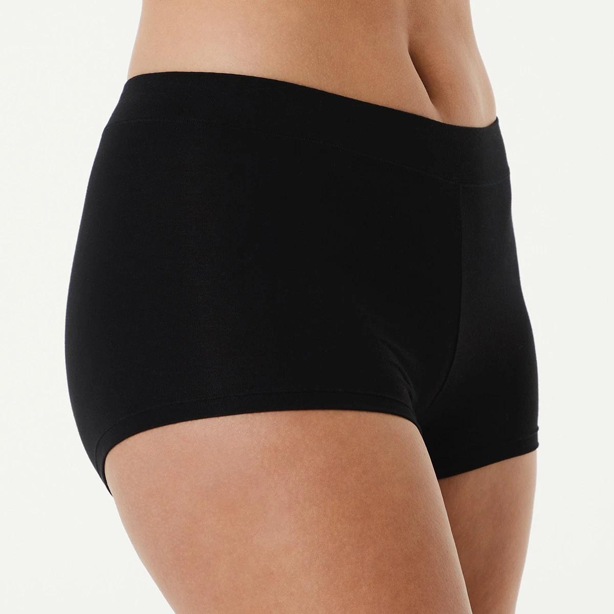 4 3 Pack Bamboo Blend Boyshort Briefs BLACK, 4 of 6