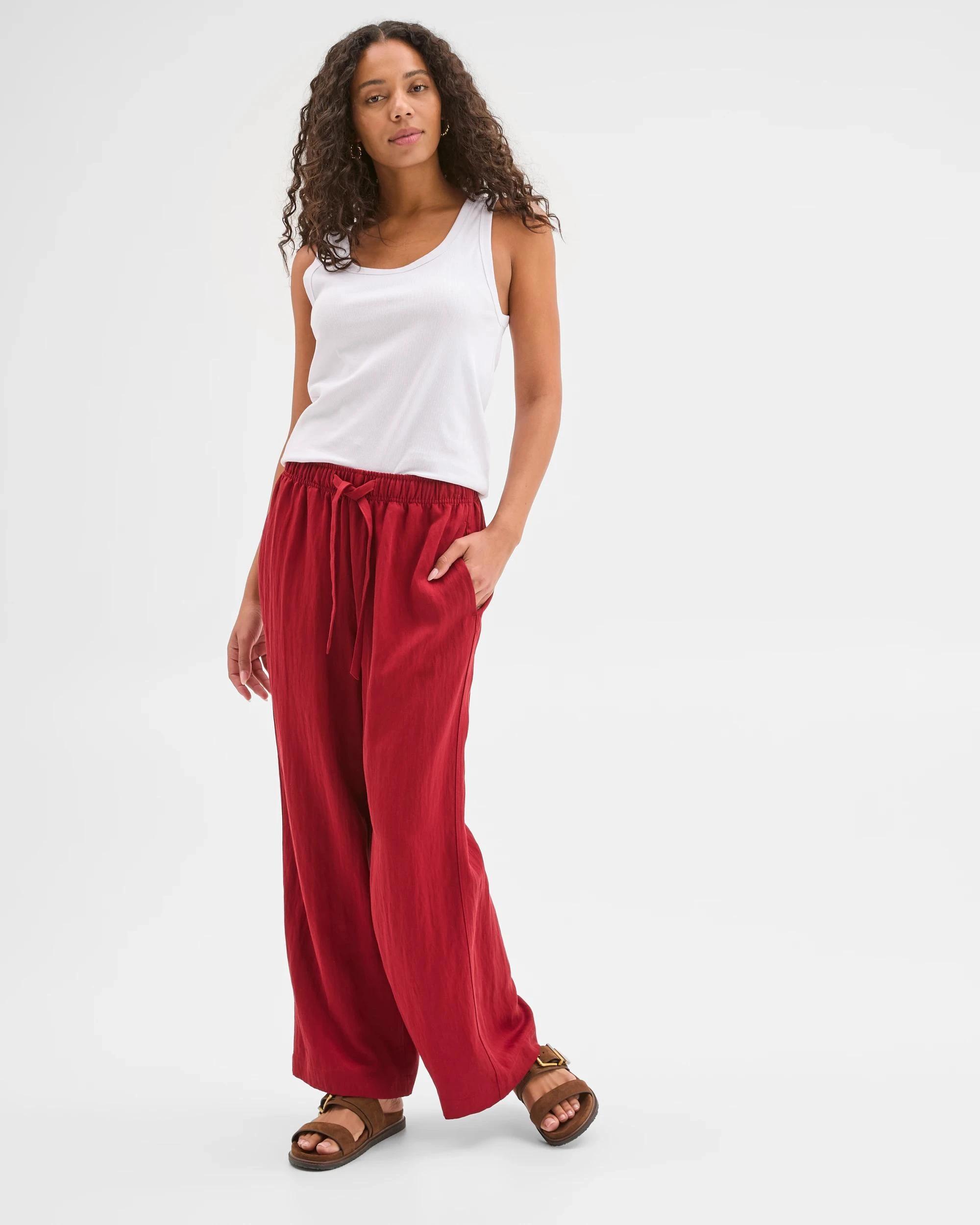 3 Target Pull On Full Leg Pants GARNET, 3 of 6