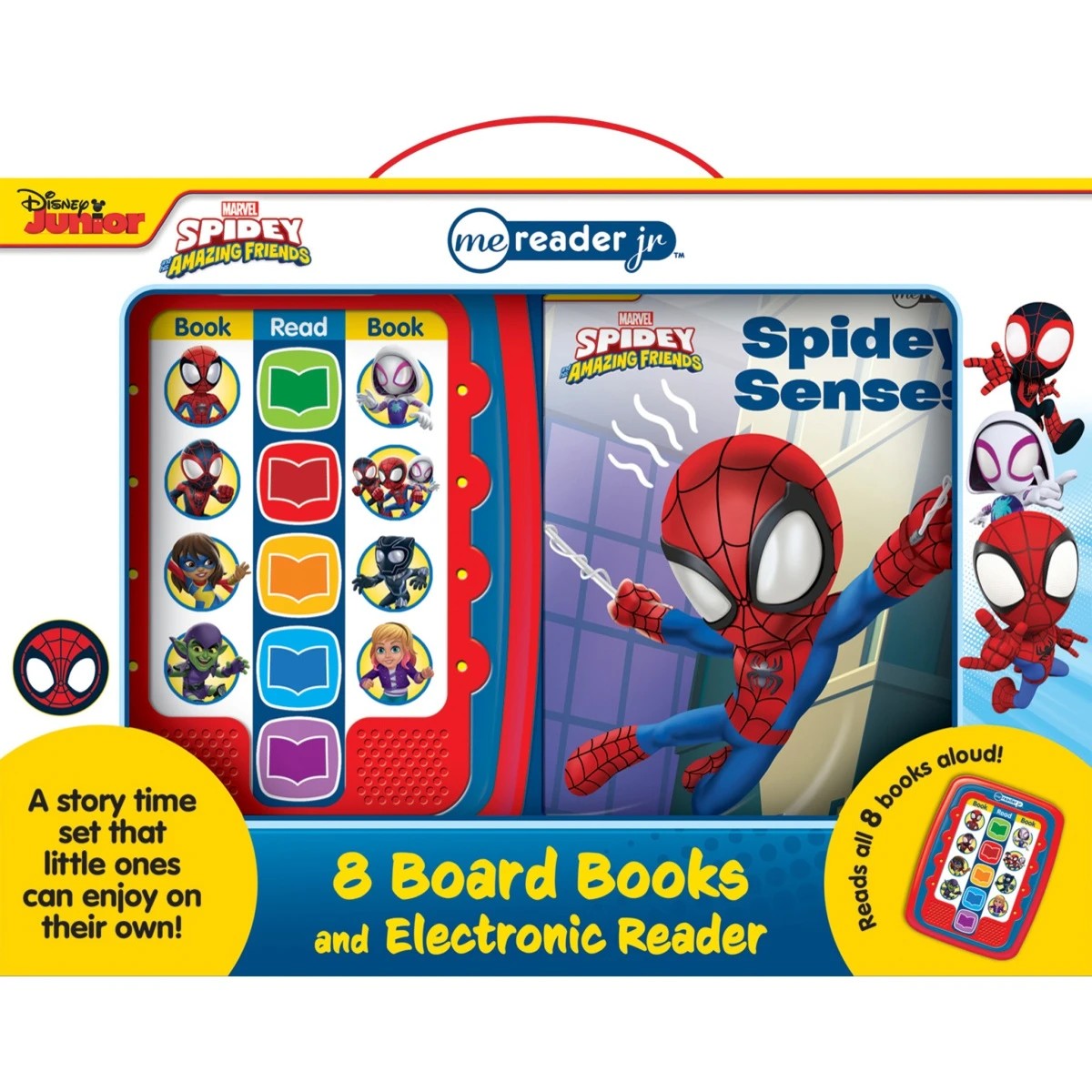 1 8 Pack Disney Junior Marvel Spidey and His Amazing Friends Board Books and Electronic Reader, 1 of 9