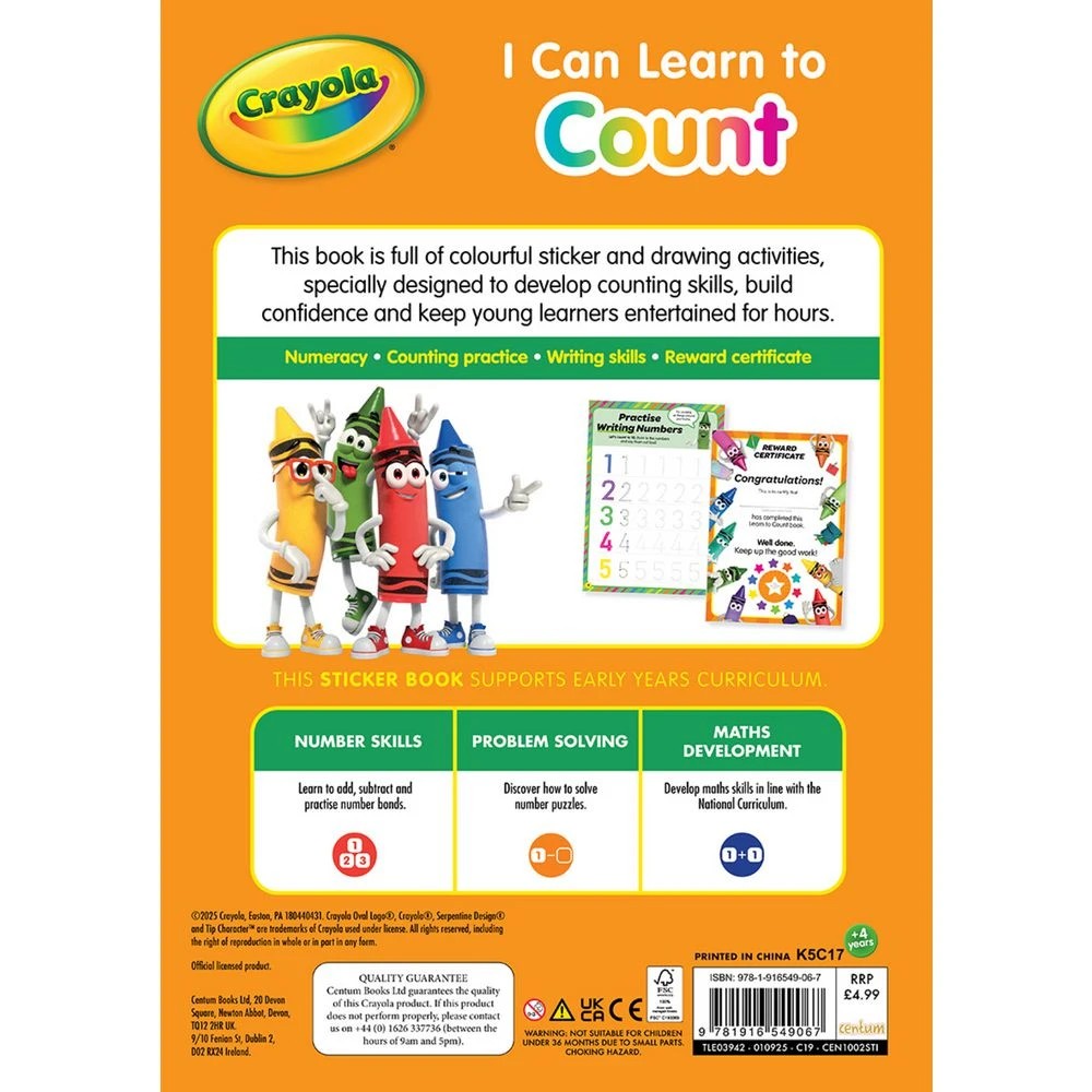 2 Crayola Early Years 4+: I Can Learn to Count 32 Pages, 2 of 2