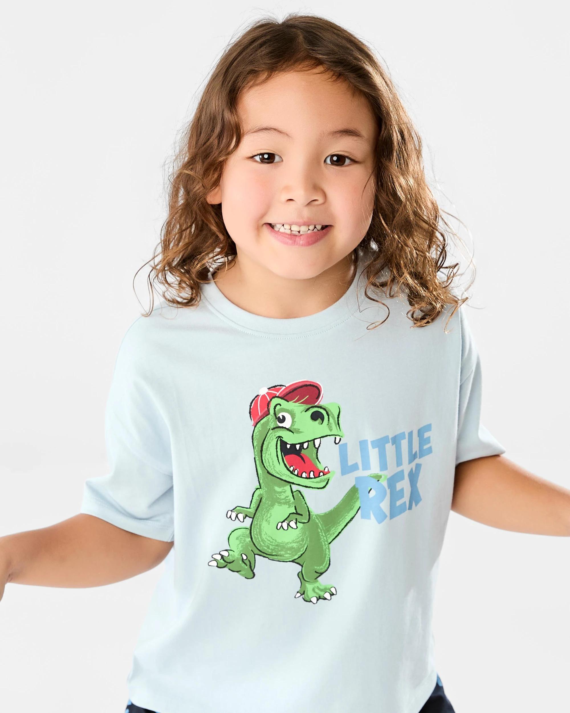 3 Mini Me Pyjama Set Blu Dino, 3 of 8