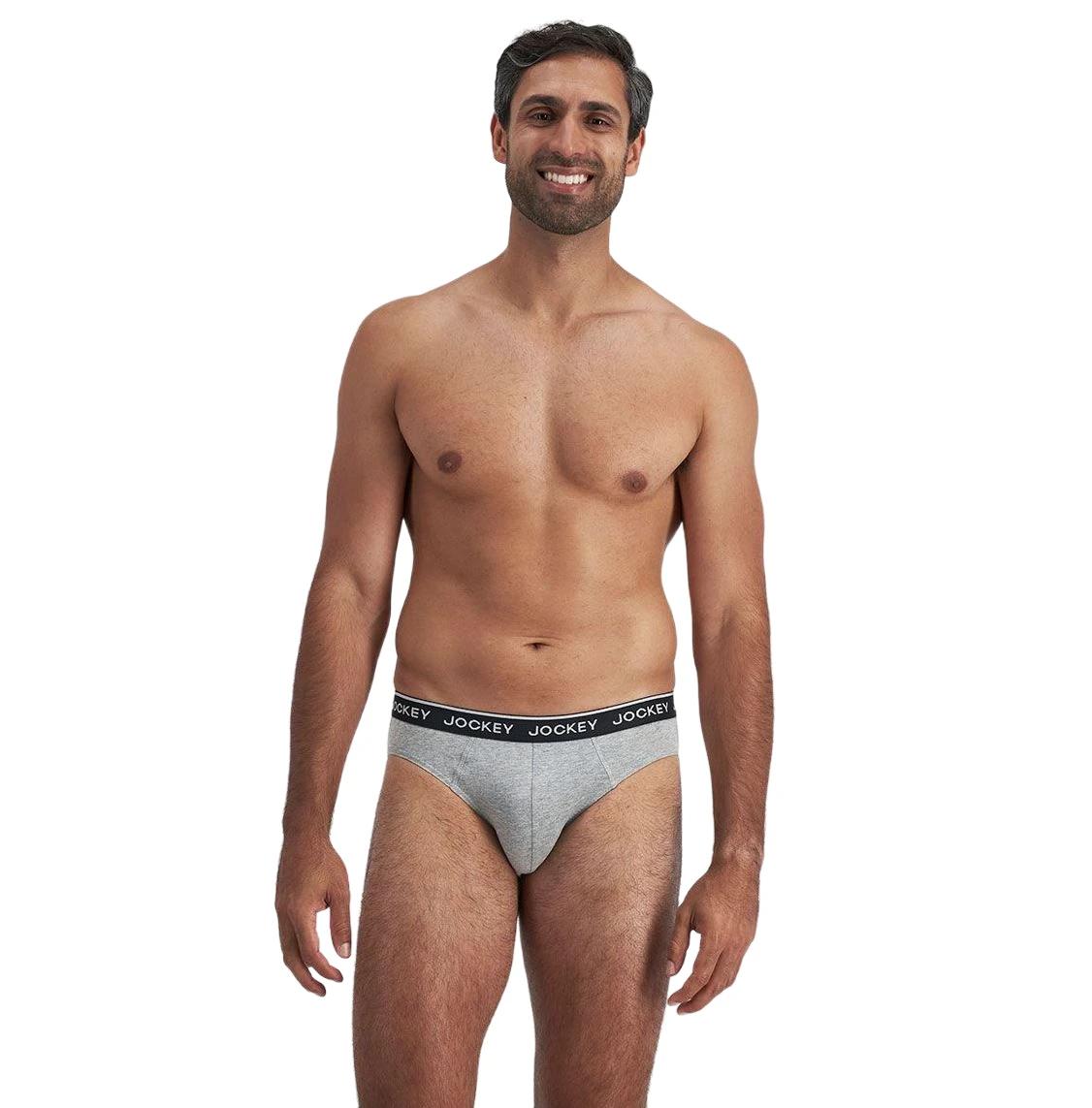 3 Jockey 16 Pack Elastic Cotton Brief Underwear BLACK/GREY, 3 of 9
