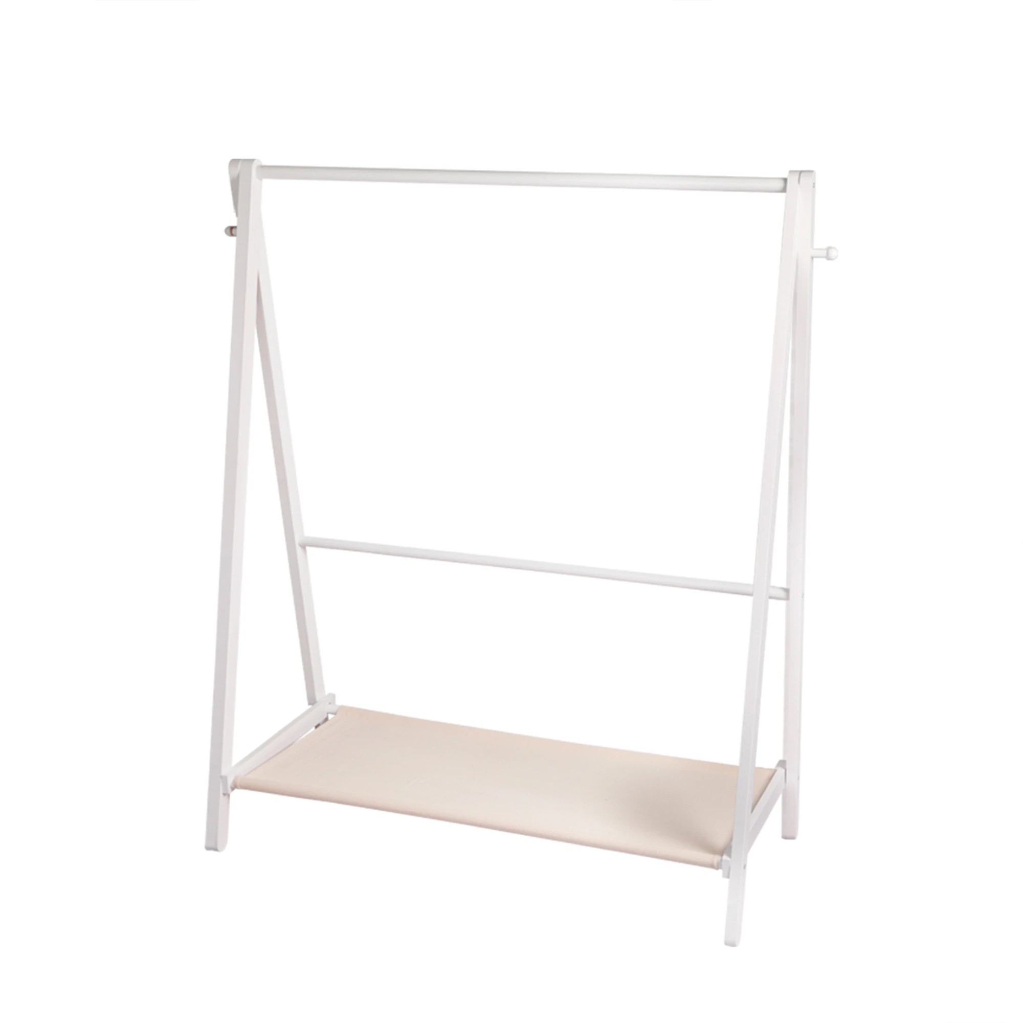 2 Levede Wooden Garmet Clothes Stand with Storage Rack - White, 2 of 6