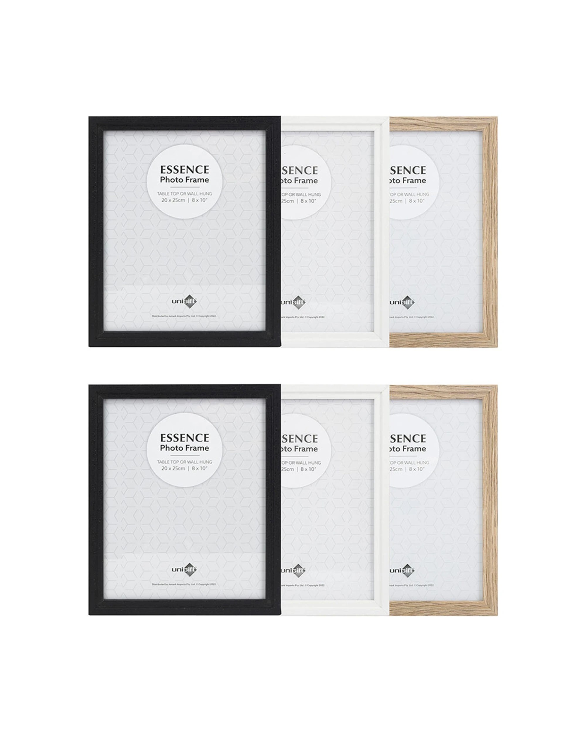 1 Unigift 6pk Essence MDF Glass Picture Frame 20x25cm - Multi, 1 of 3