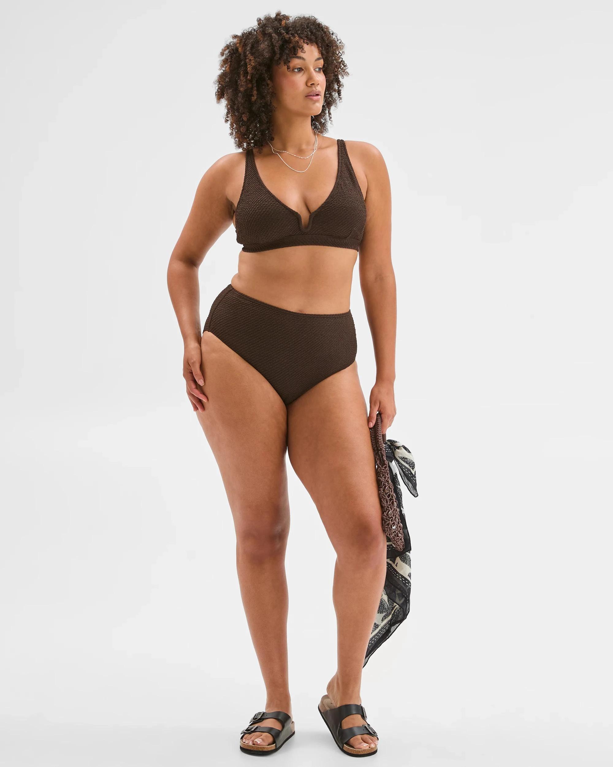 10 Target Woman Resort High Waisted Textured Bikini Bottoms COCOA, 10 of 10