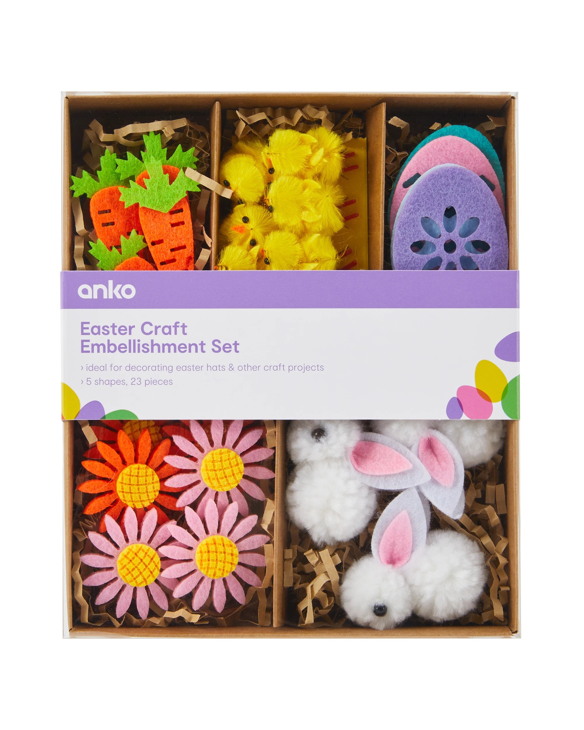 3 23 Piece Easter Craft Embellishment Set, 3 of 3