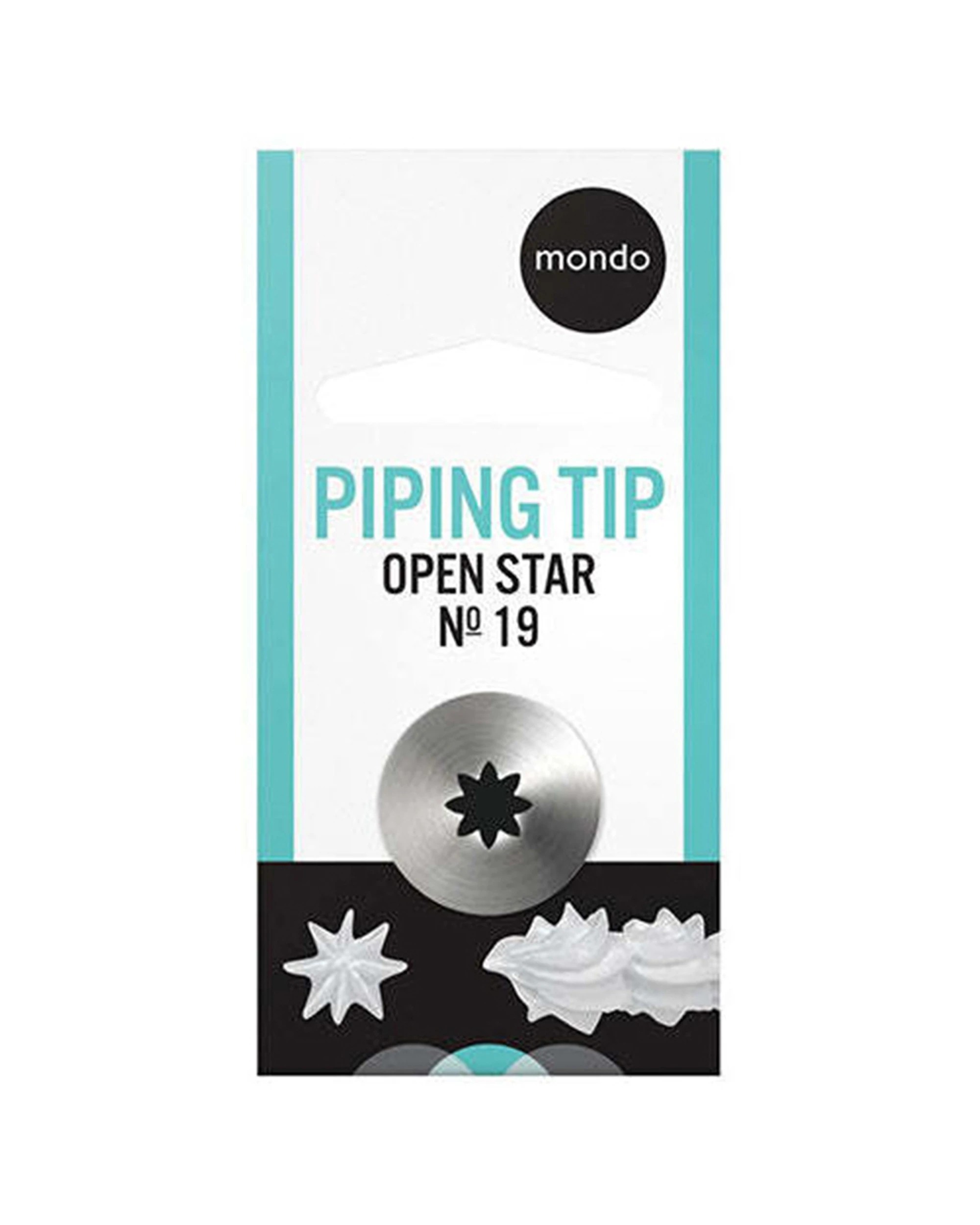 2 Mondo 4PK 19 Star Piping Tip Stainless Steel Seamless Durable Construction Cake Decorating Tool - Silver, 2 of 3