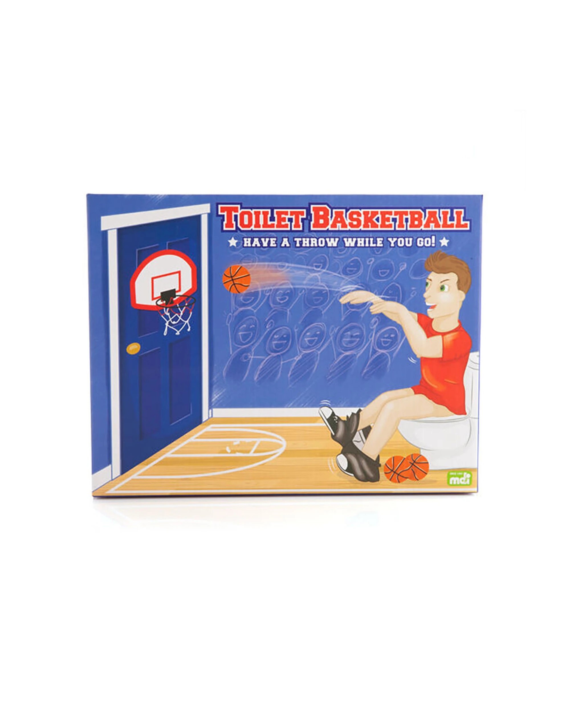 1 MDI Toilet Potty Mini Hanging  Basketball Hoop Game Toy Set - Orange, 1 of 6