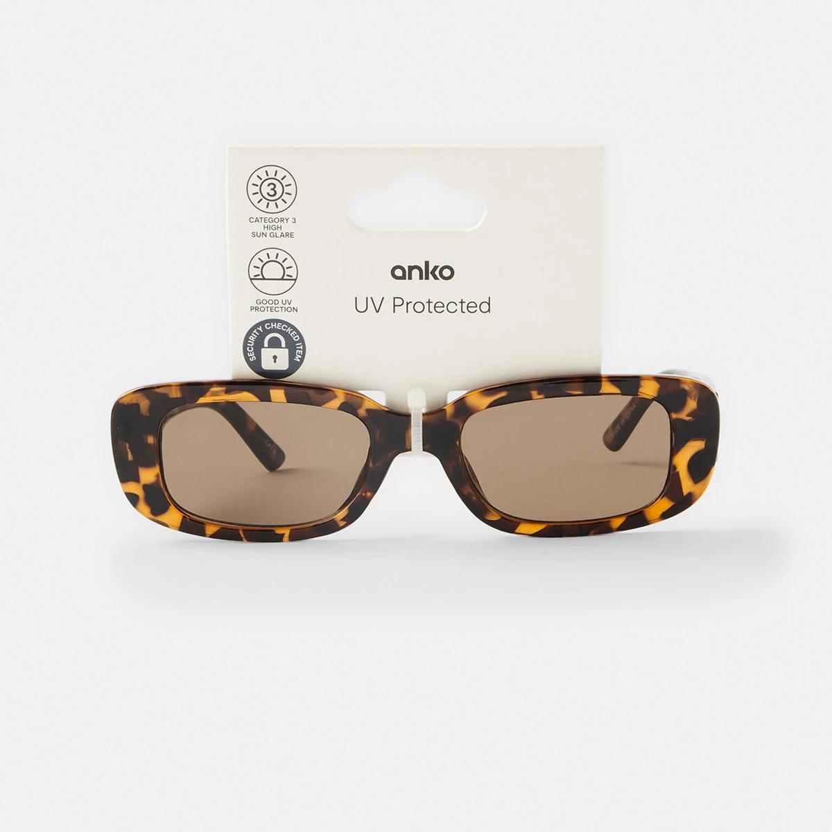 6 Rectangle Classic Sunglasses Tort, 6 of 6