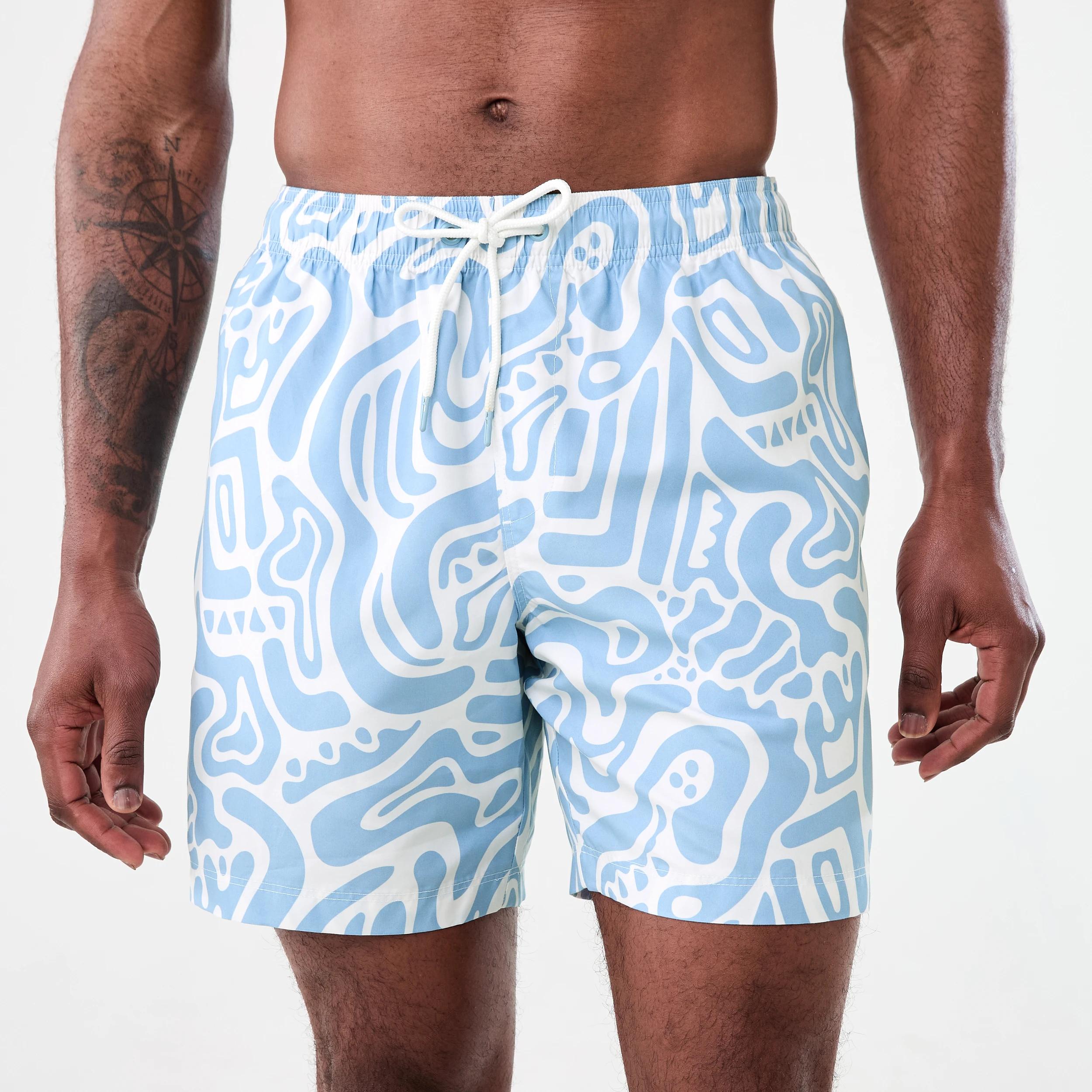 1 Regular Print Boardshorts Wht Shapes, 1 of 6