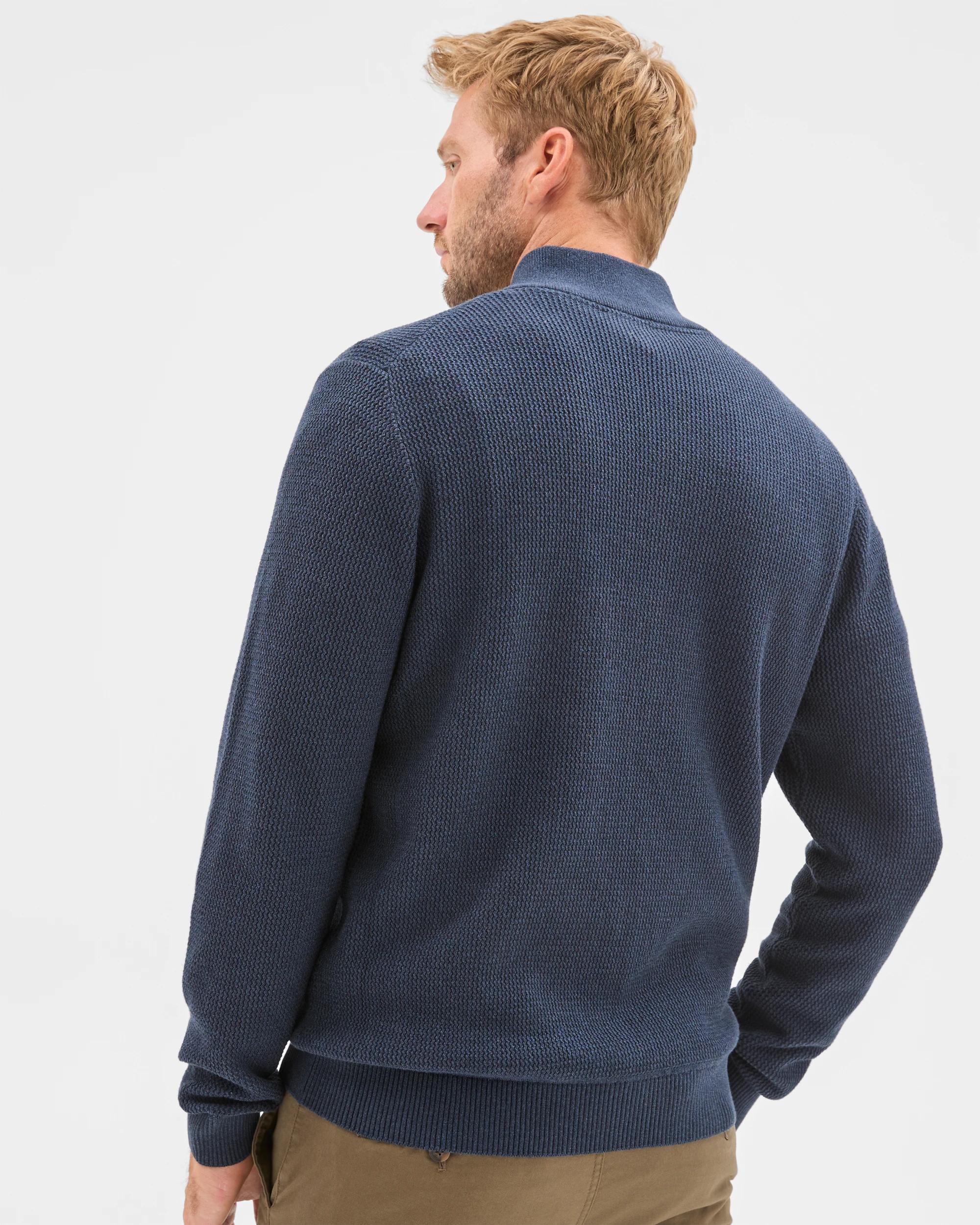 6 Target Man Australian Cotton Zip Through Knit Jumper NAVY, 6 of 6