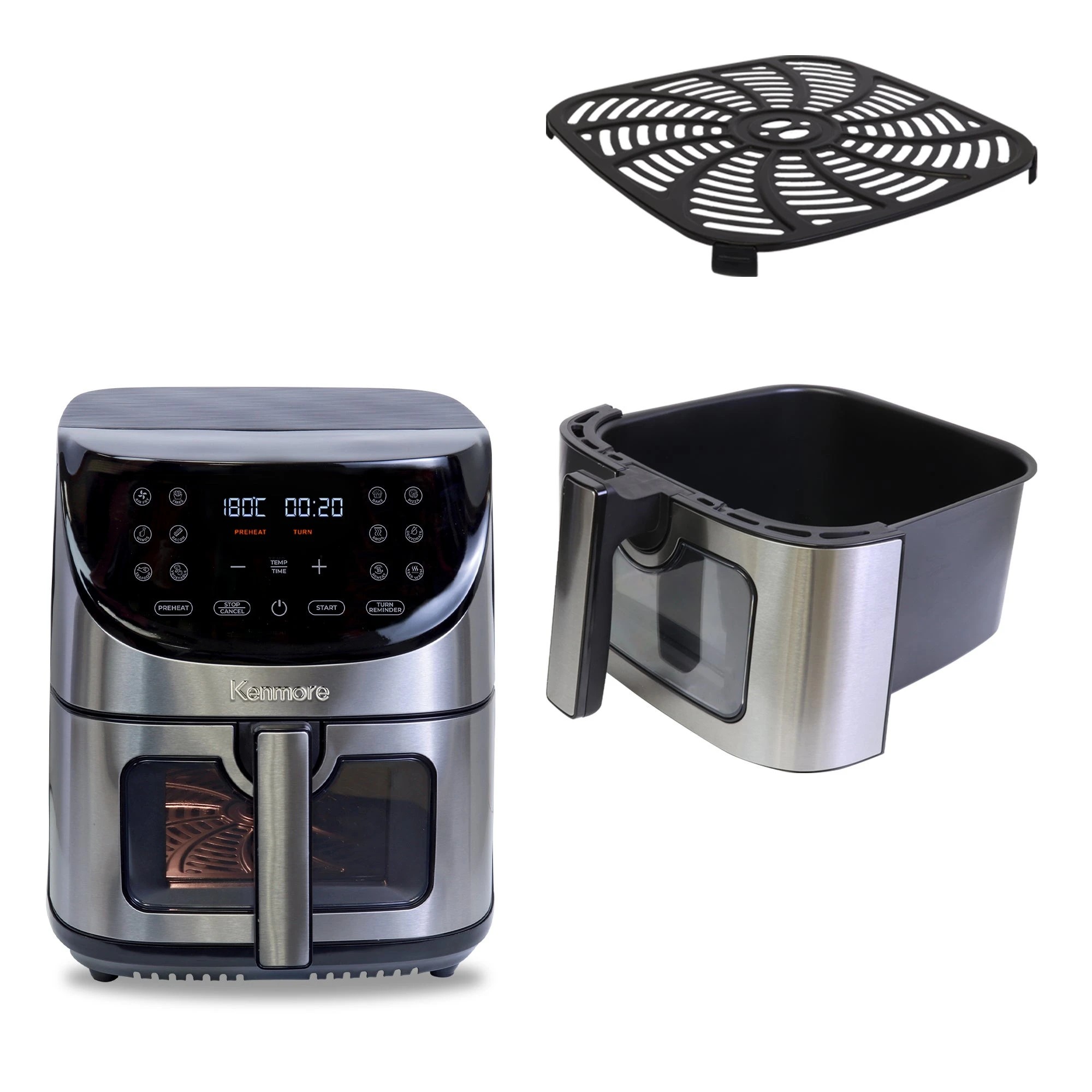 6 Kenmore 7.8L Family Air Fryer 12 Function - Silver, 6 of 8