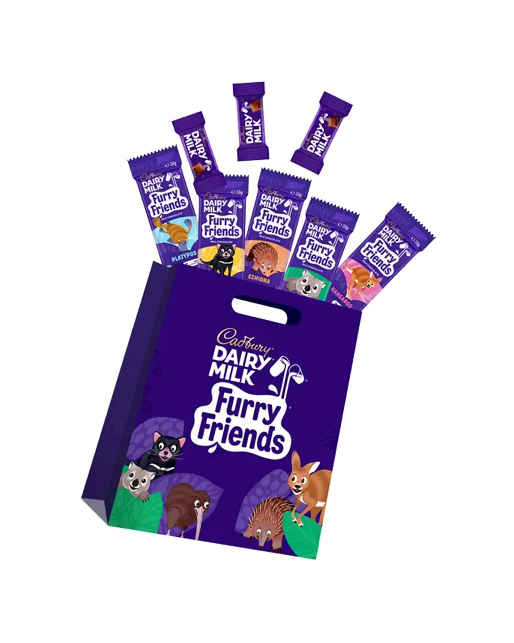 1 Cadbury Furry Friends Showbag With Furry Friends & Bite Size Dairy Milk Chocolates - Multi, 1 of 1