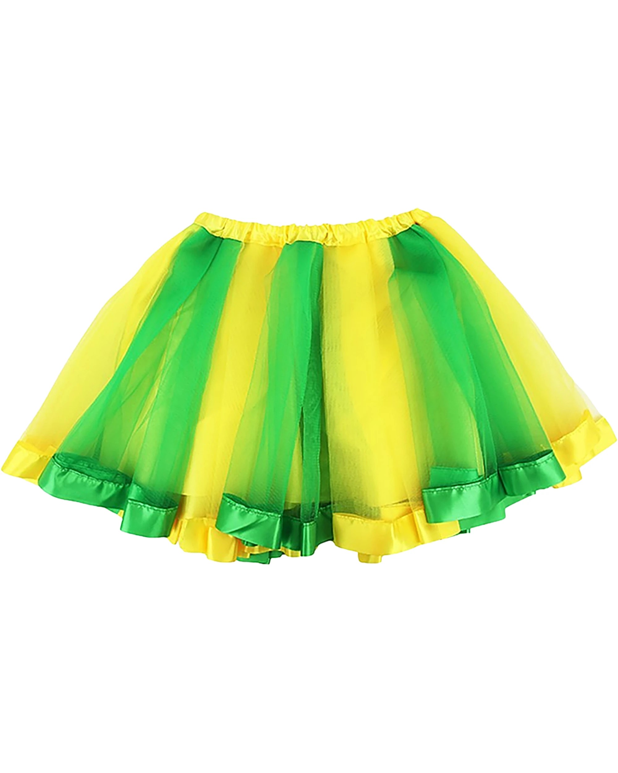 1 Party Planet Adult Green and Yellow Tutu - One Size, 1 of 3