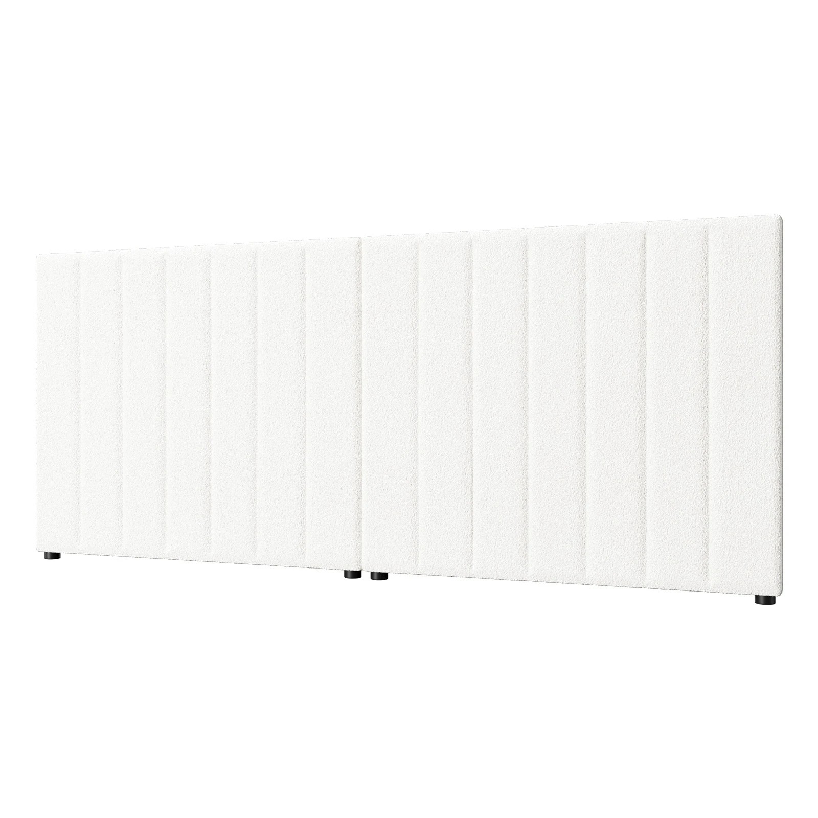 1 Oikiture Bed Frame Headboard Double Queen King Size Head Bedhead
 - White, 1 of 10